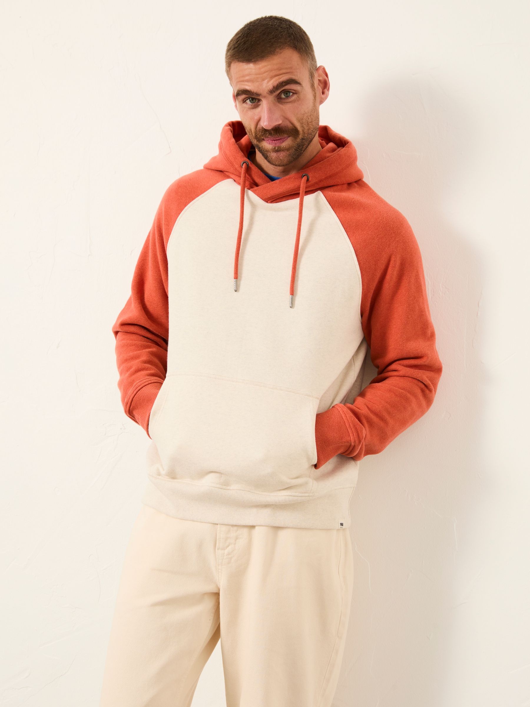 Brooke Oatmeal Overhead Contrast Raglan Hoodie - Image 3 of 6