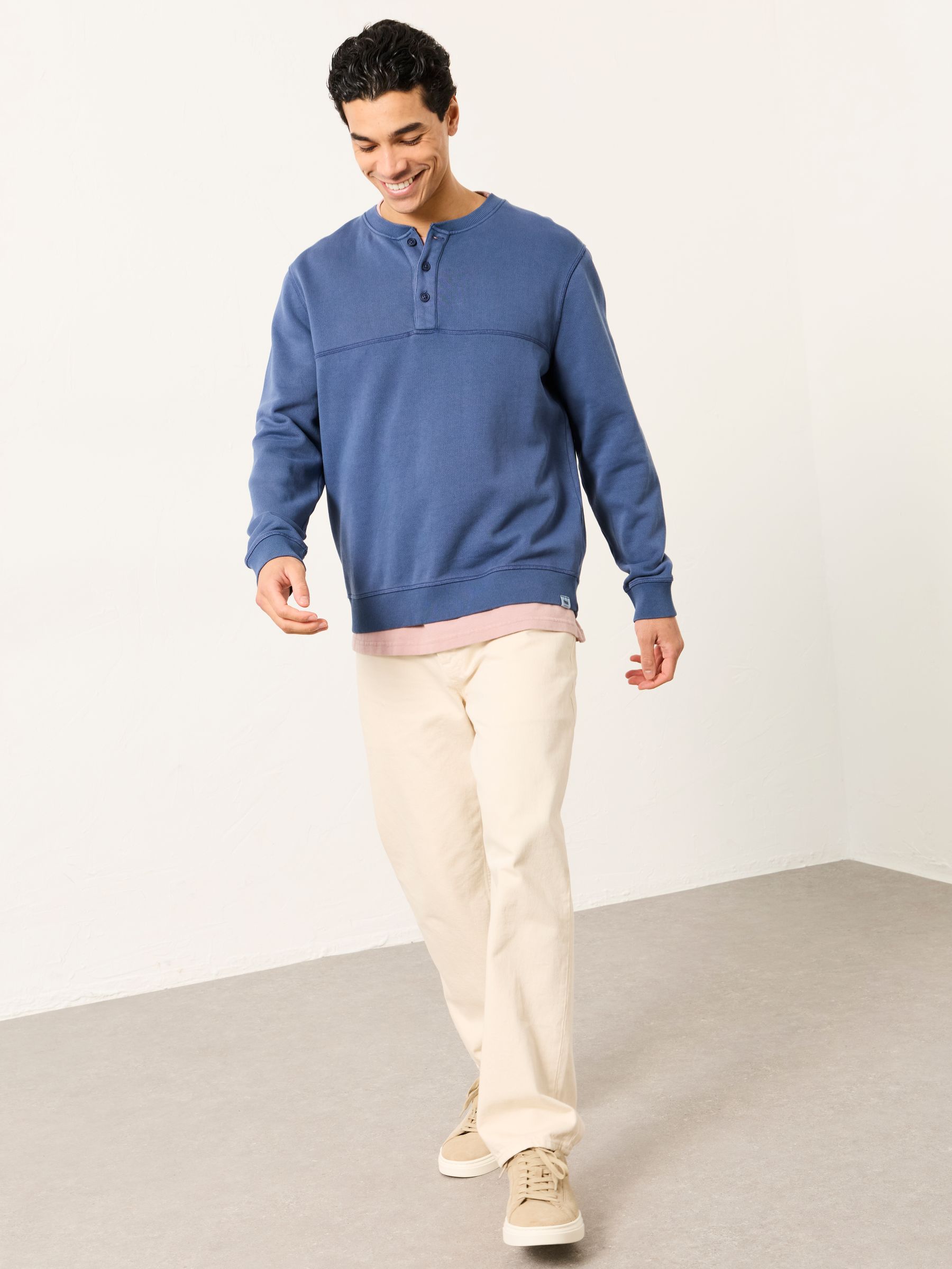 Brooke Denim Dark Blue Henley - Image 3 of 7