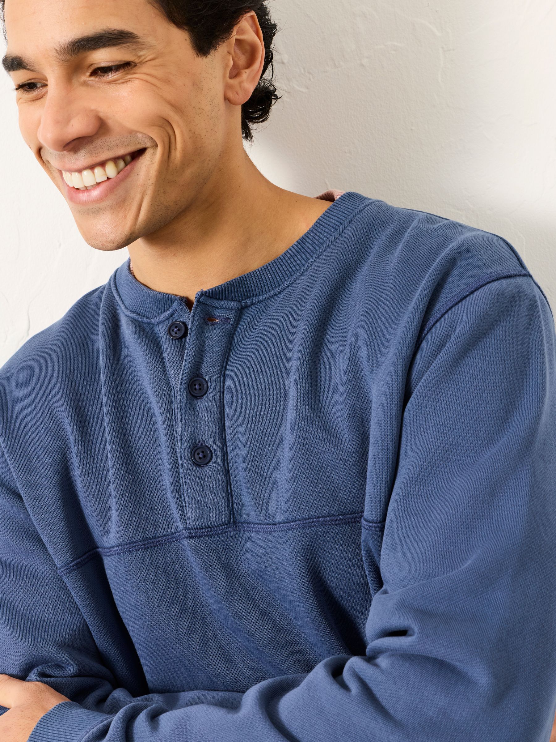 Brooke Denim Dark Blue Henley - Image 4 of 7