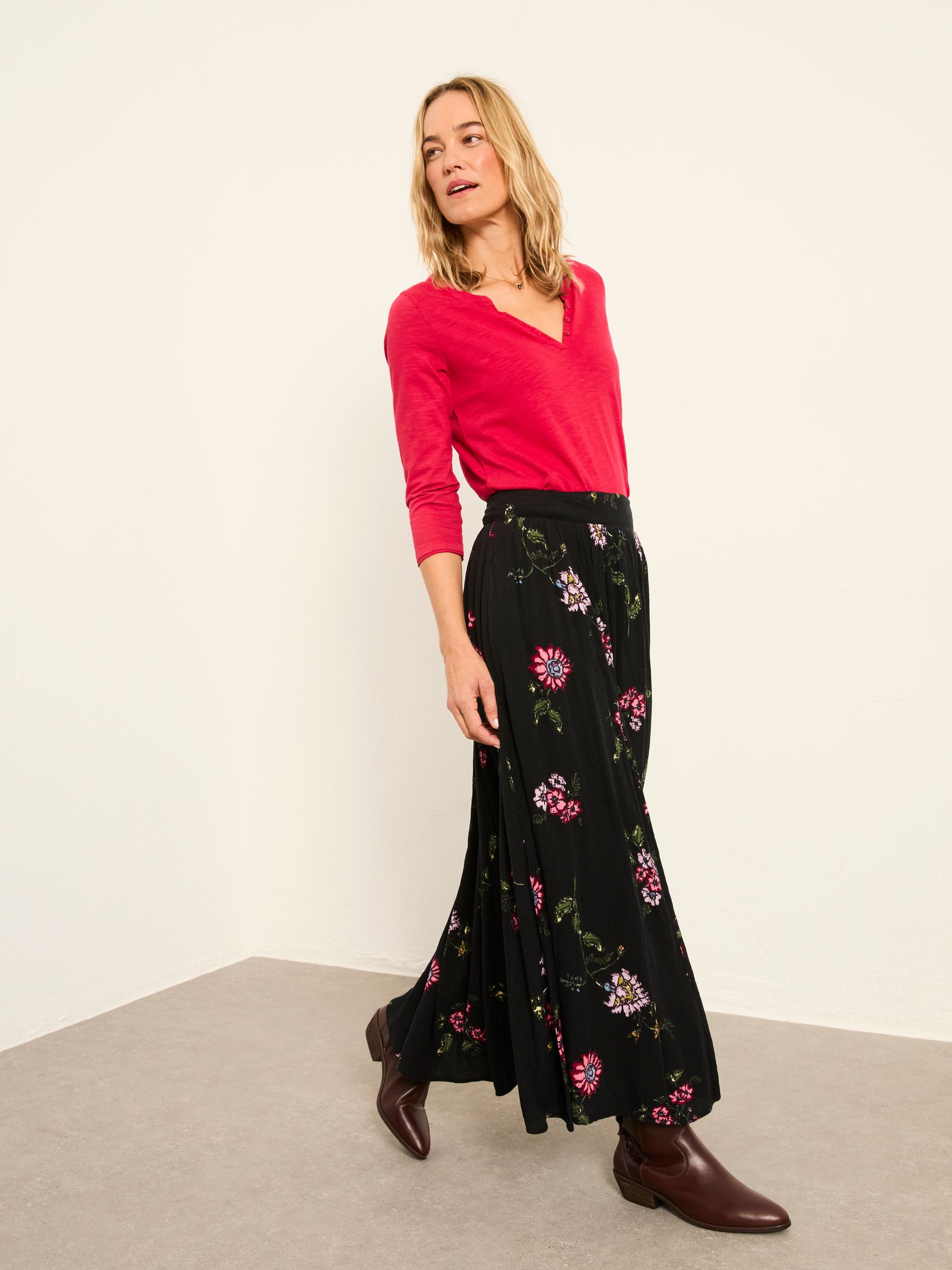 Aster Fushsia Pink 3/4 Sleeve T Shirt - Image 3 of 6