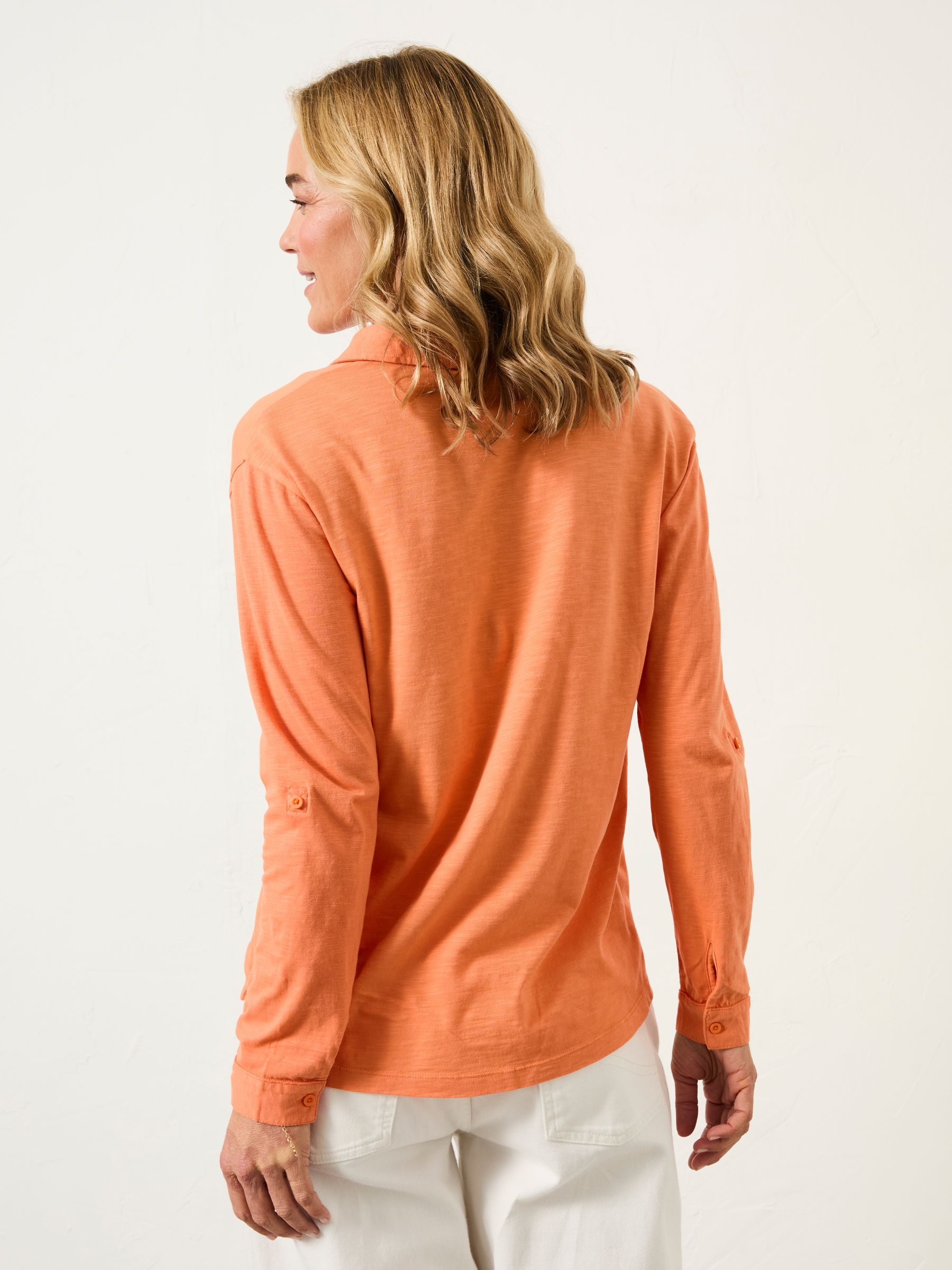 Paige Bright Orange Jersey Shirt - Image 2 of 6