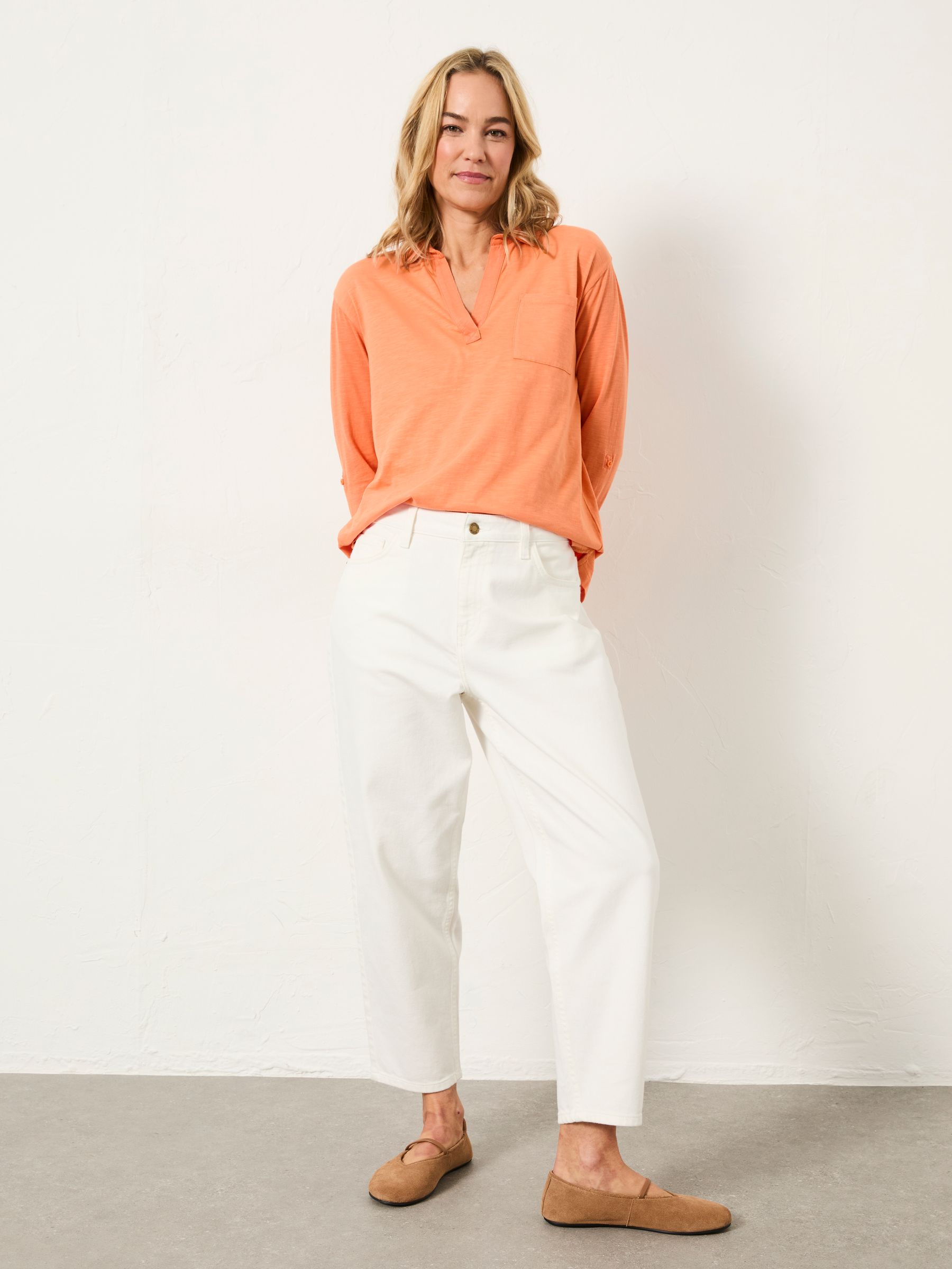 Paige Bright Orange Jersey Shirt - Image 3 of 6