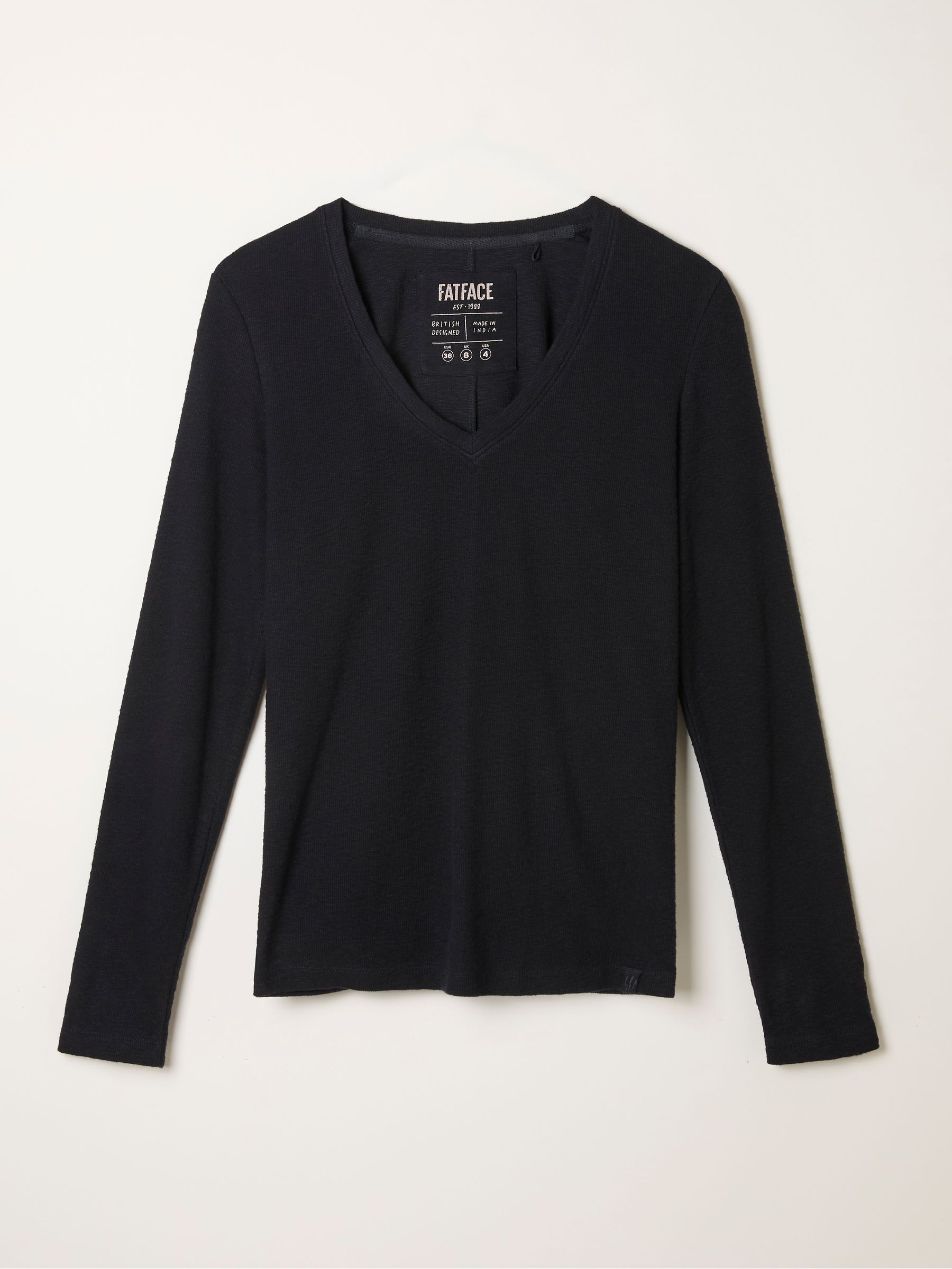 Callie Black V Neck Top - Image 6 of 6