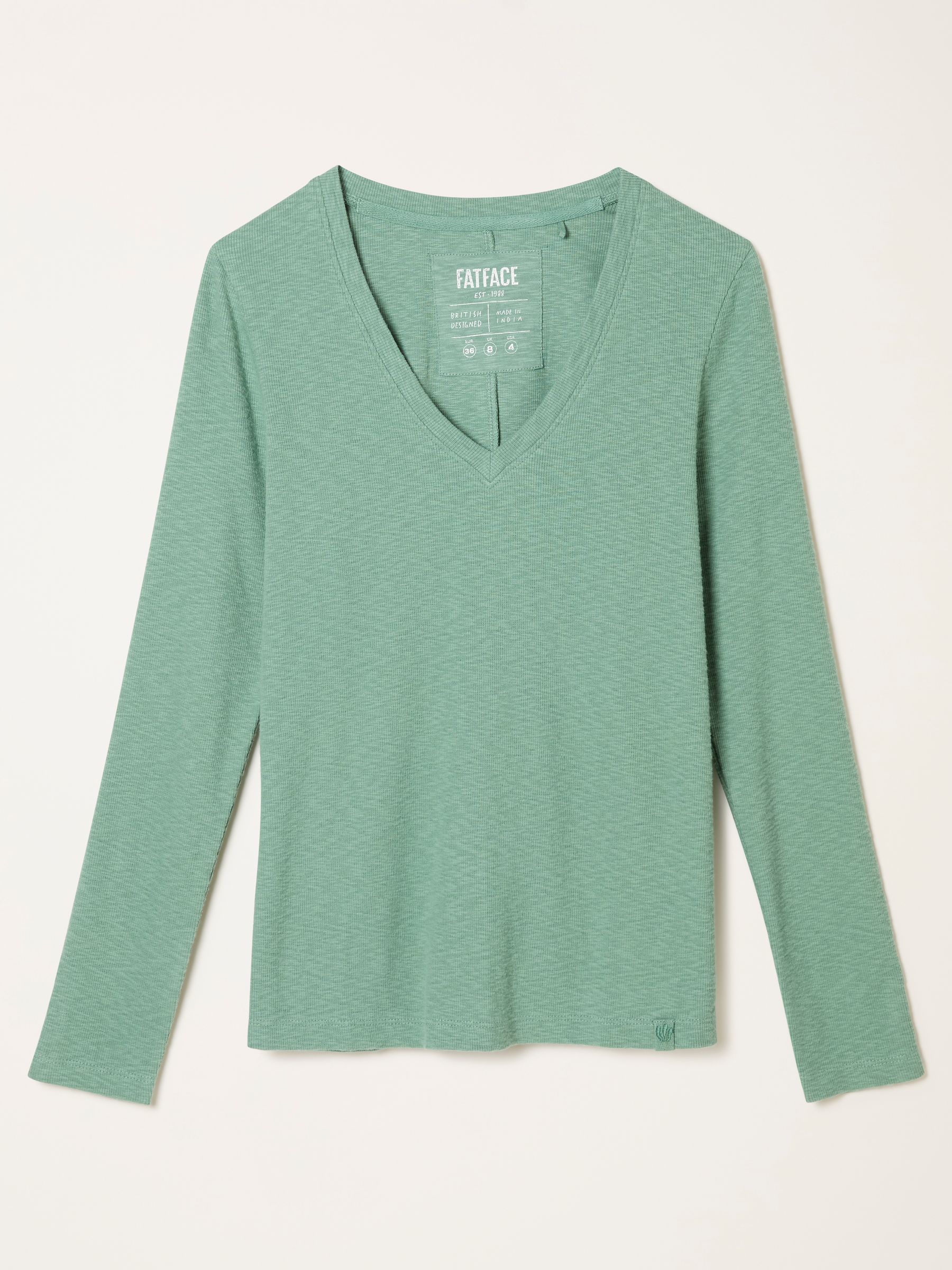 Callie Jade Green V Neck Top - Image 6 of 6