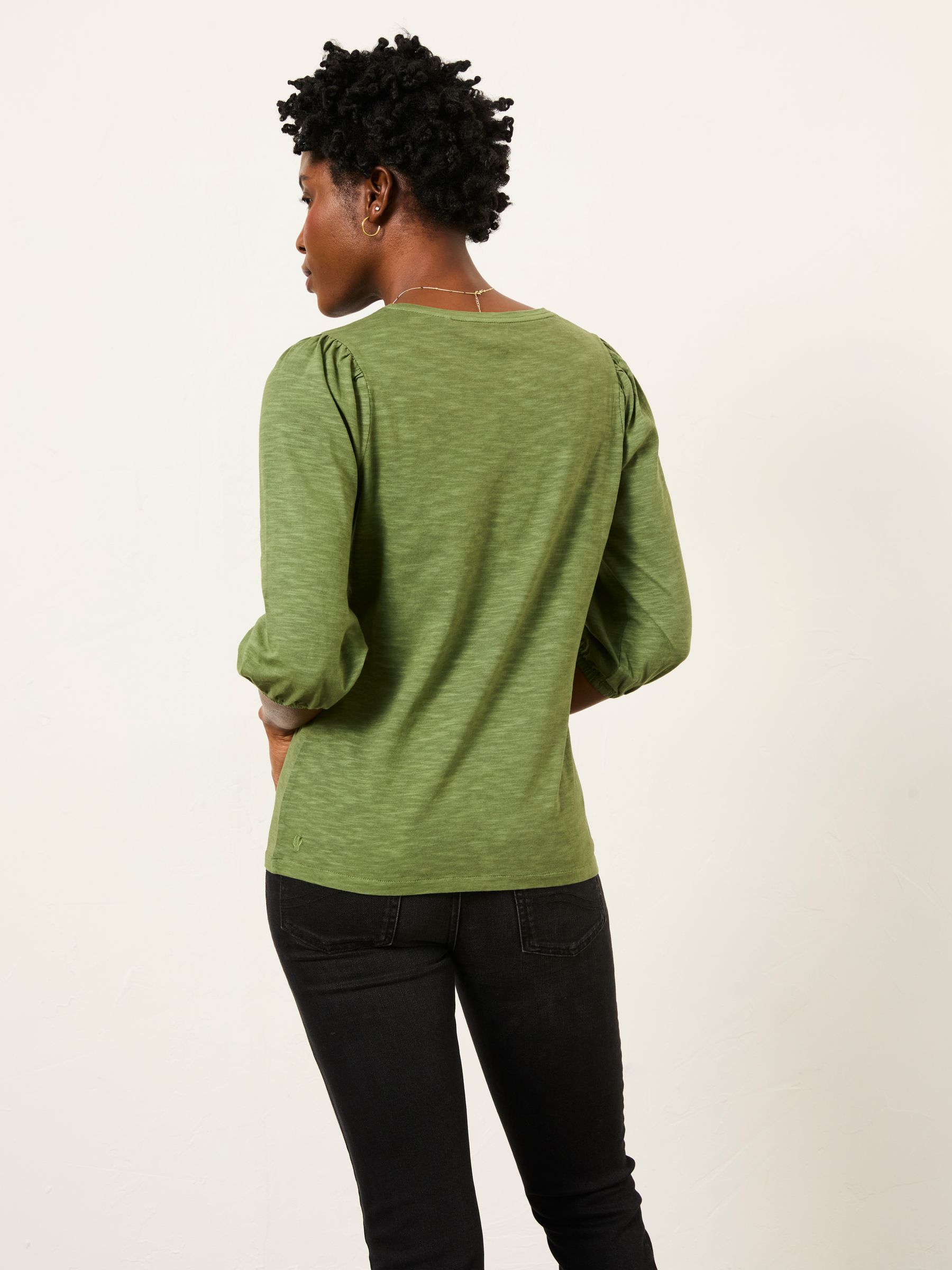 Jenny Olive Green Top - Image 2 of 6 Jenny Olive Green Top - Image 2 of 6
