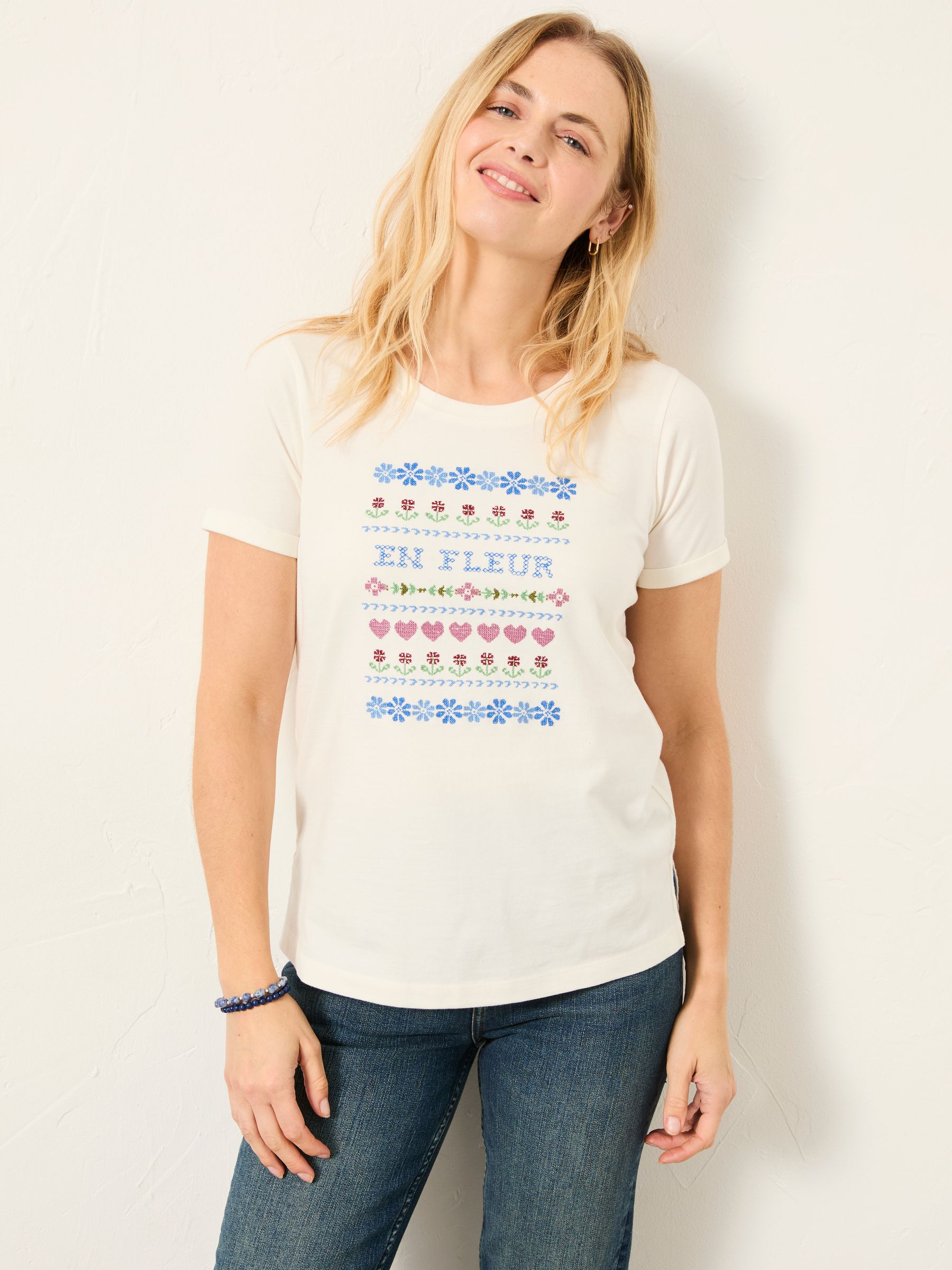 Natalie Ivory Tapestry T Shirt - Image 1 of 4