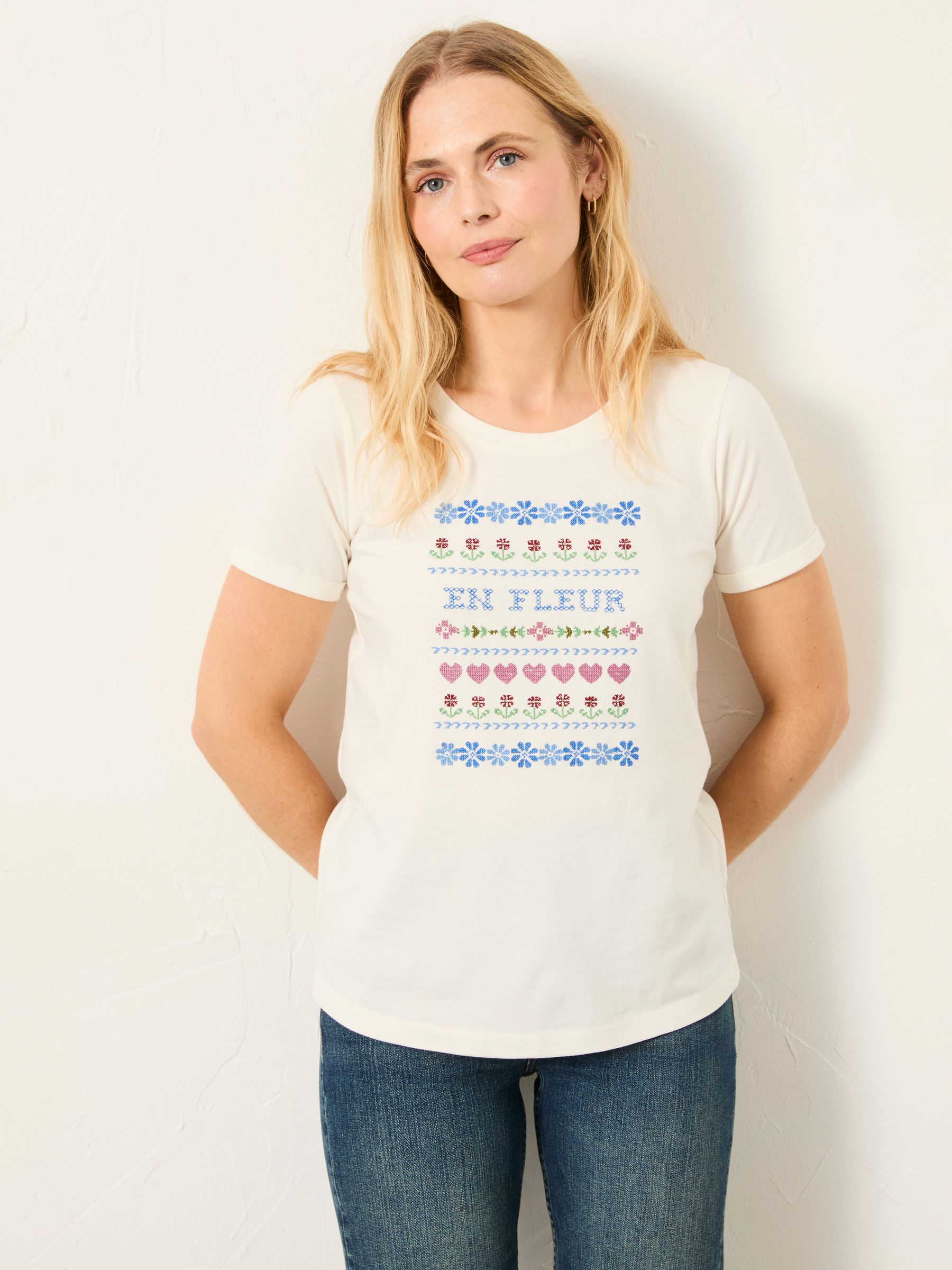 Natalie Ivory Tapestry T Shirt - Image 3 of 4