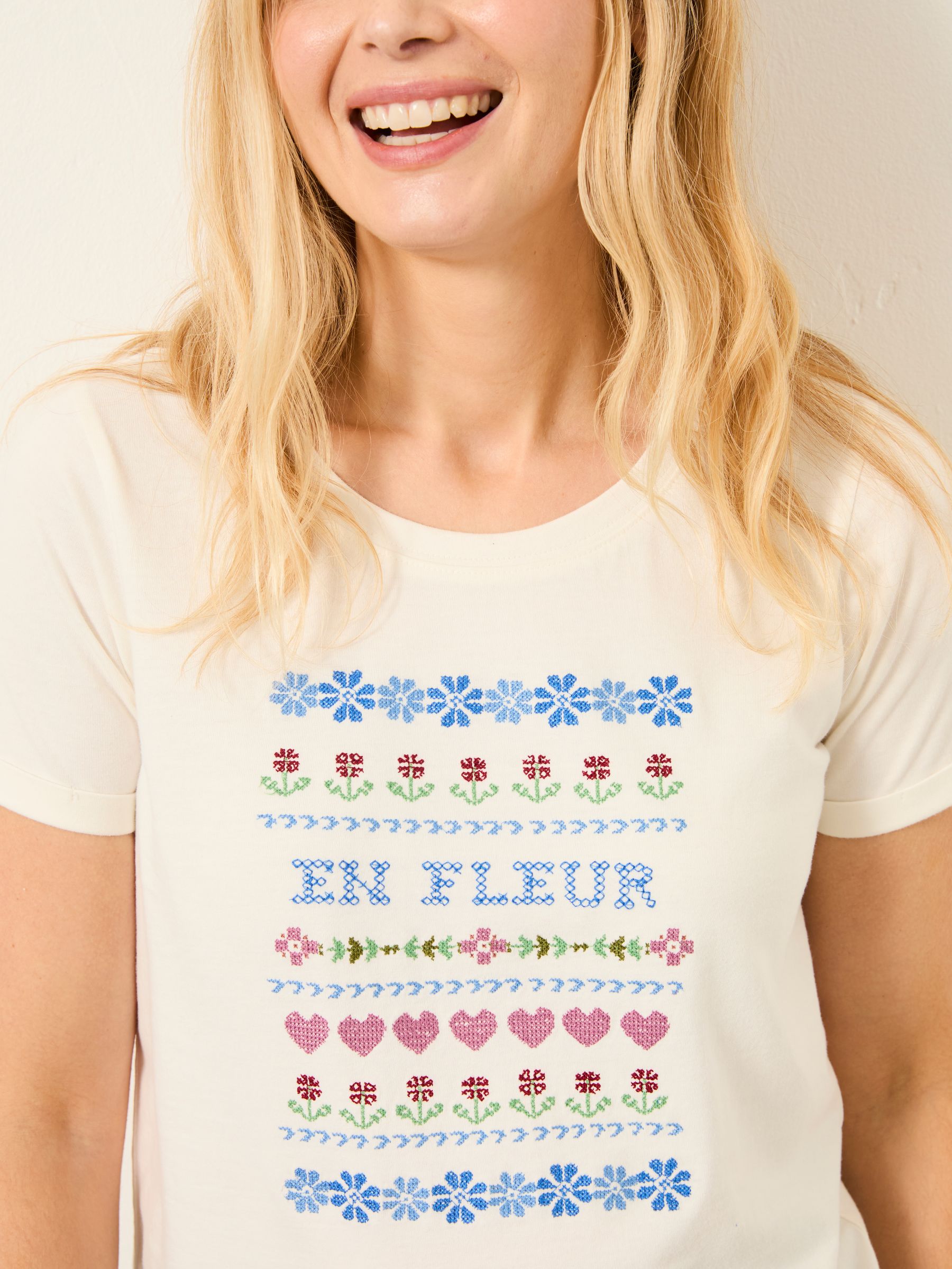 Natalie Ivory Tapestry T Shirt - Image 4 of 4