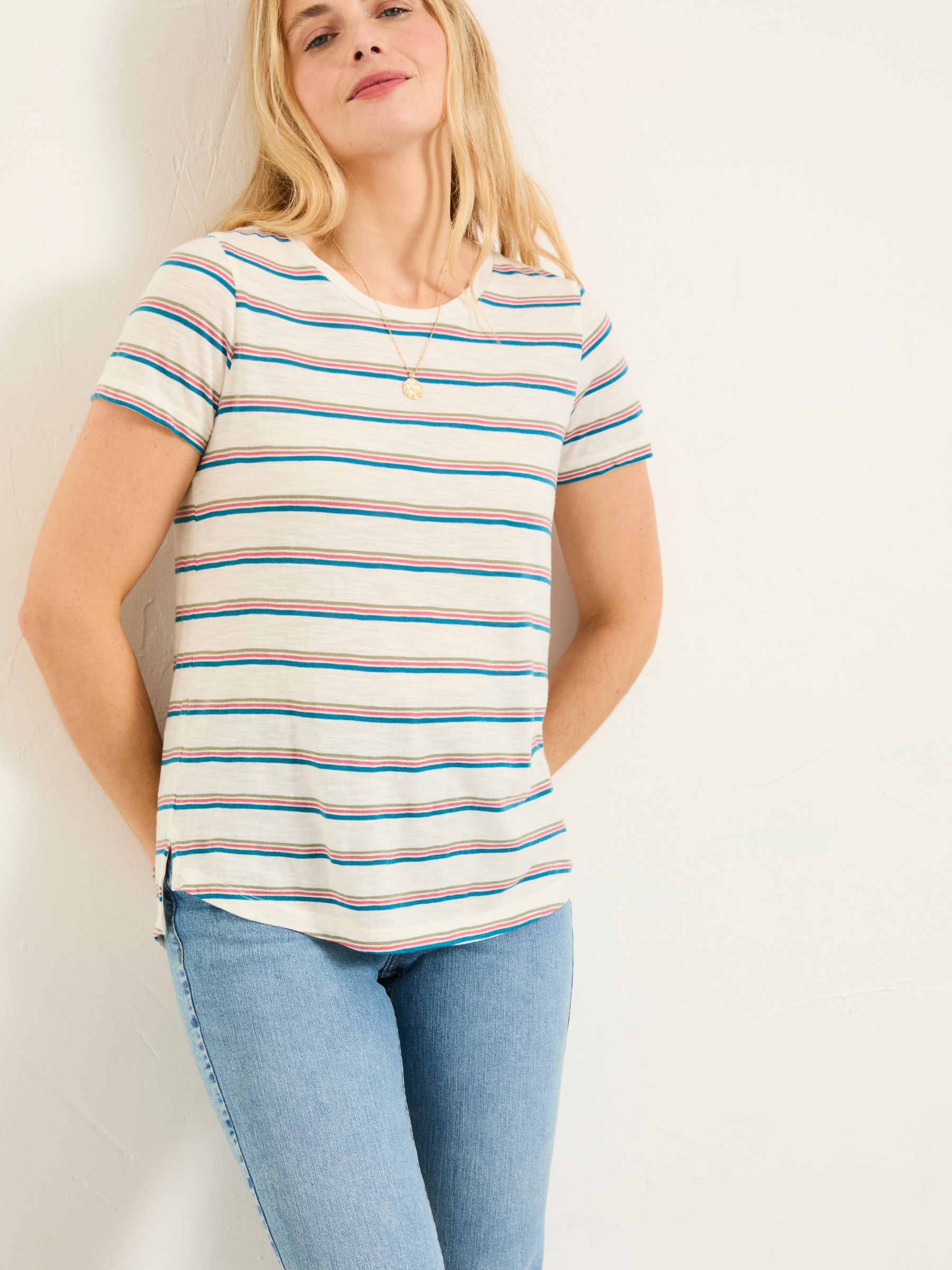 Natalie Ivory Stripe T Shirt - Image 3 of 6
