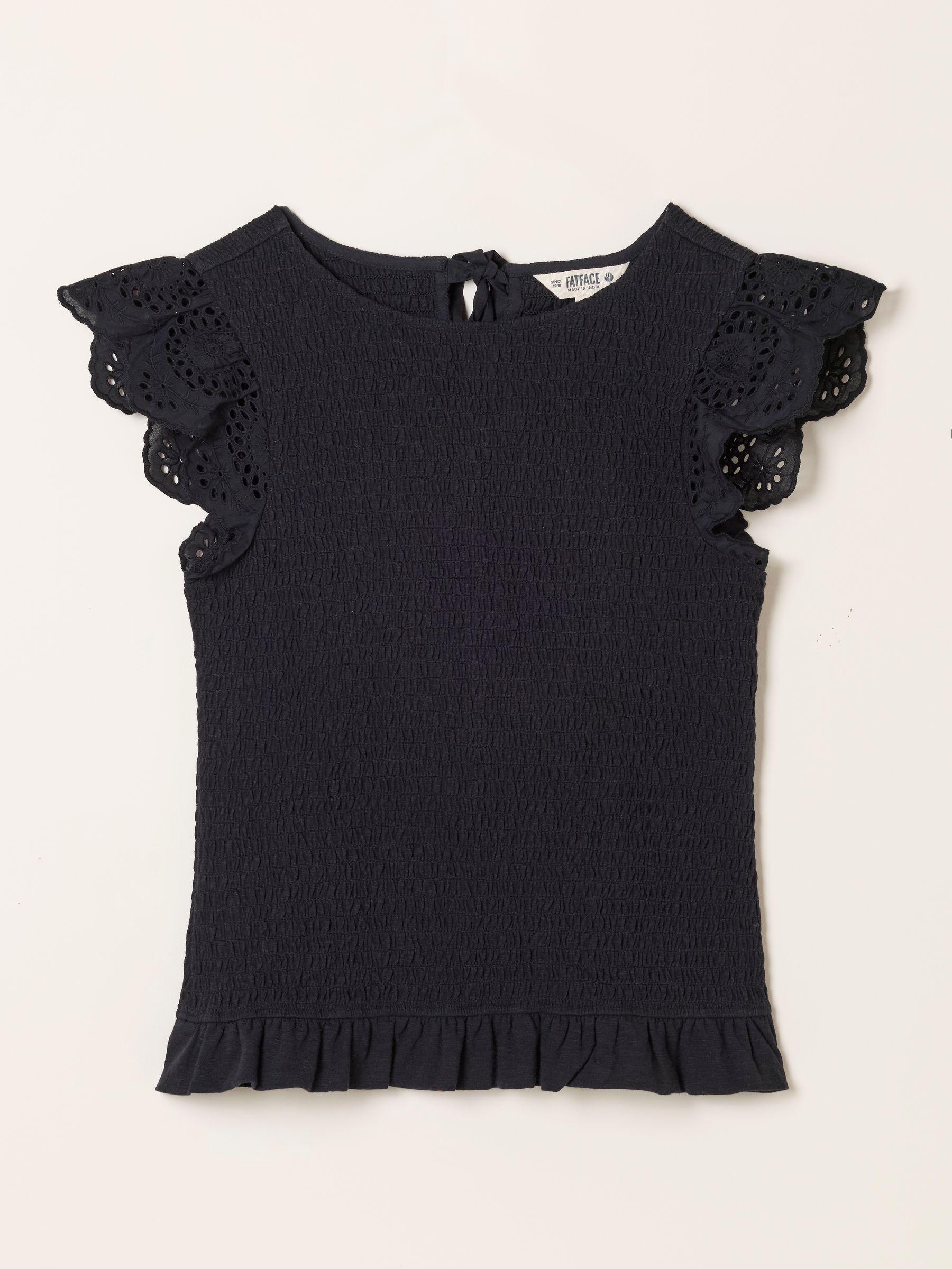 Betty Black Shirred Top - Image 6 of 6