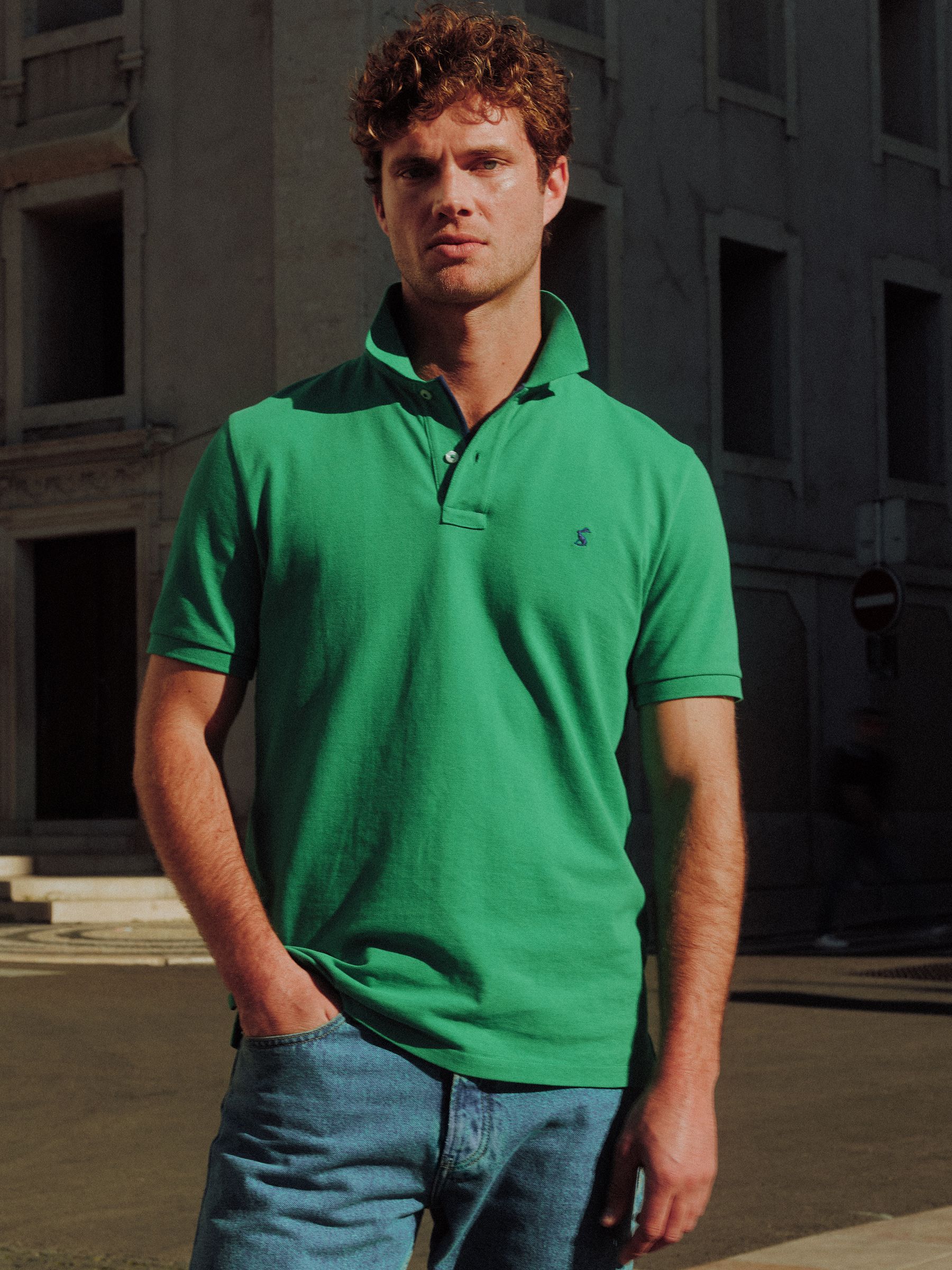 Woody Bright Green Cotton Pique Polo Shirt - Image 1 of 11