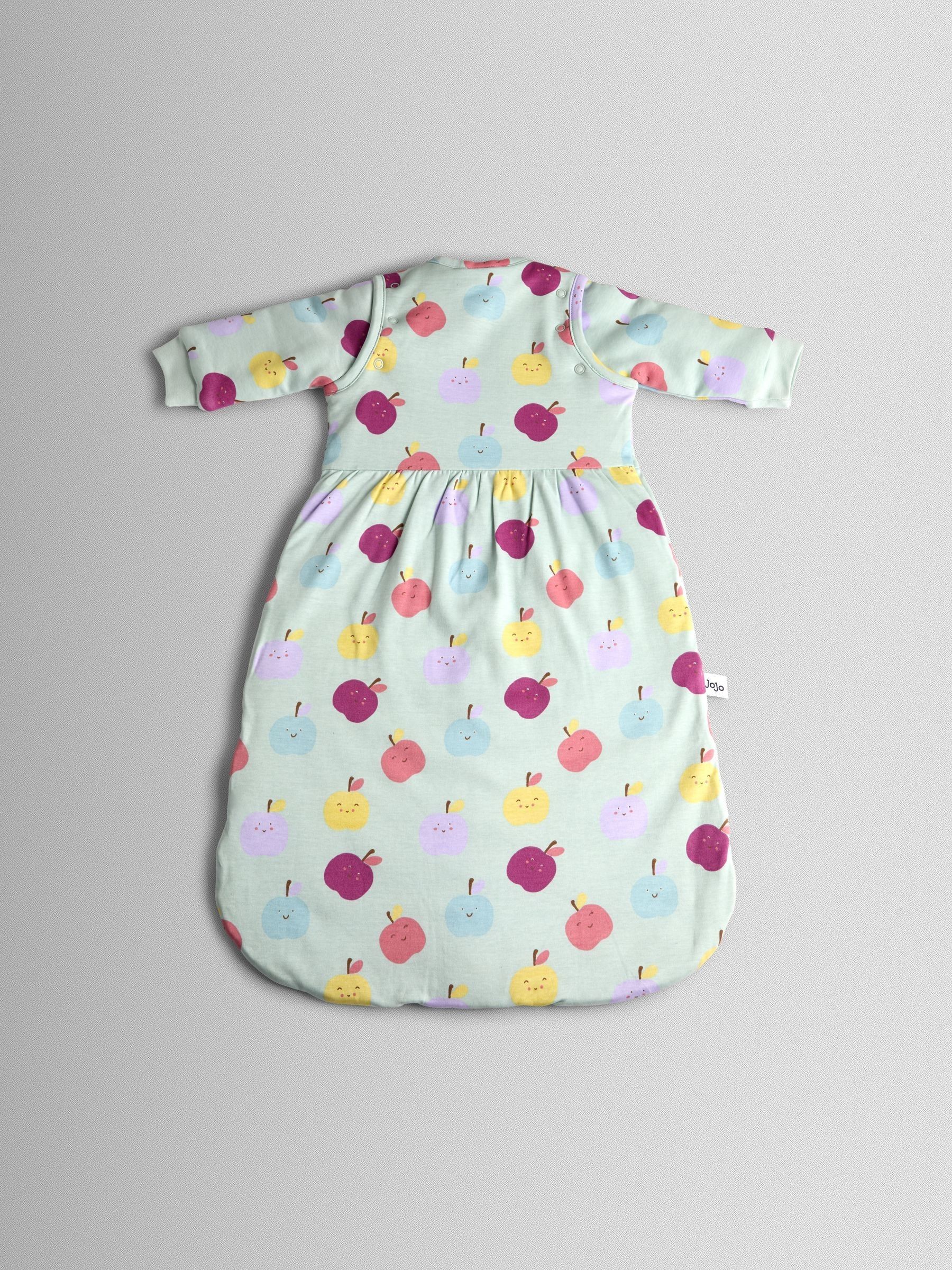 Green Happy Apples 2.5 Tog Sleeved Baby Sleeping Bag - Image 2 of 3