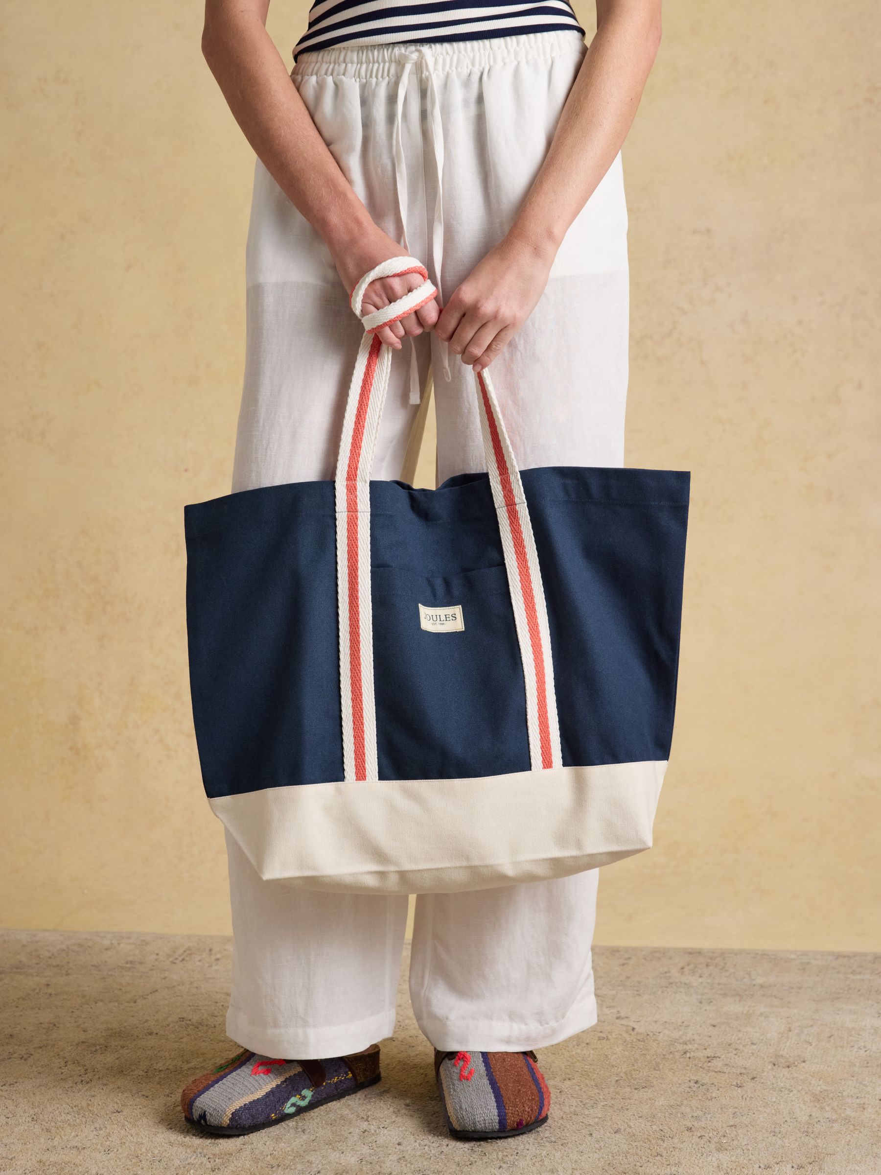 Promenade Navy Canvas Tote - Image 2 of 9