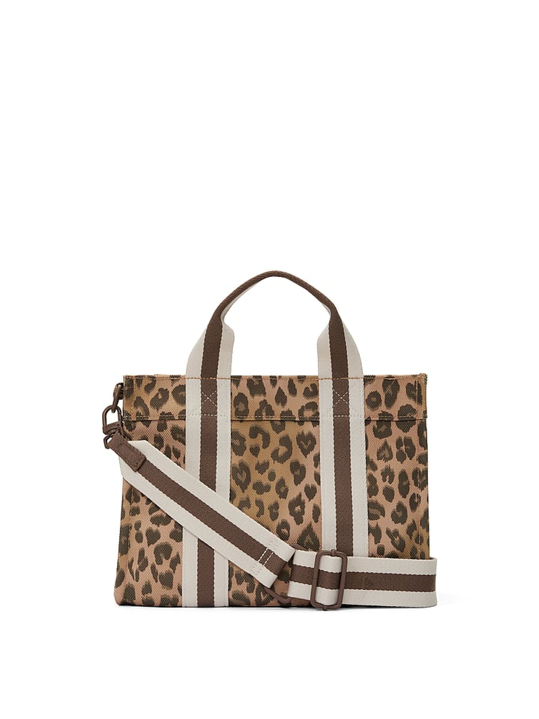 Brown Leopard Print Mini Cross-Body Tote Bag - Image 2 of 4