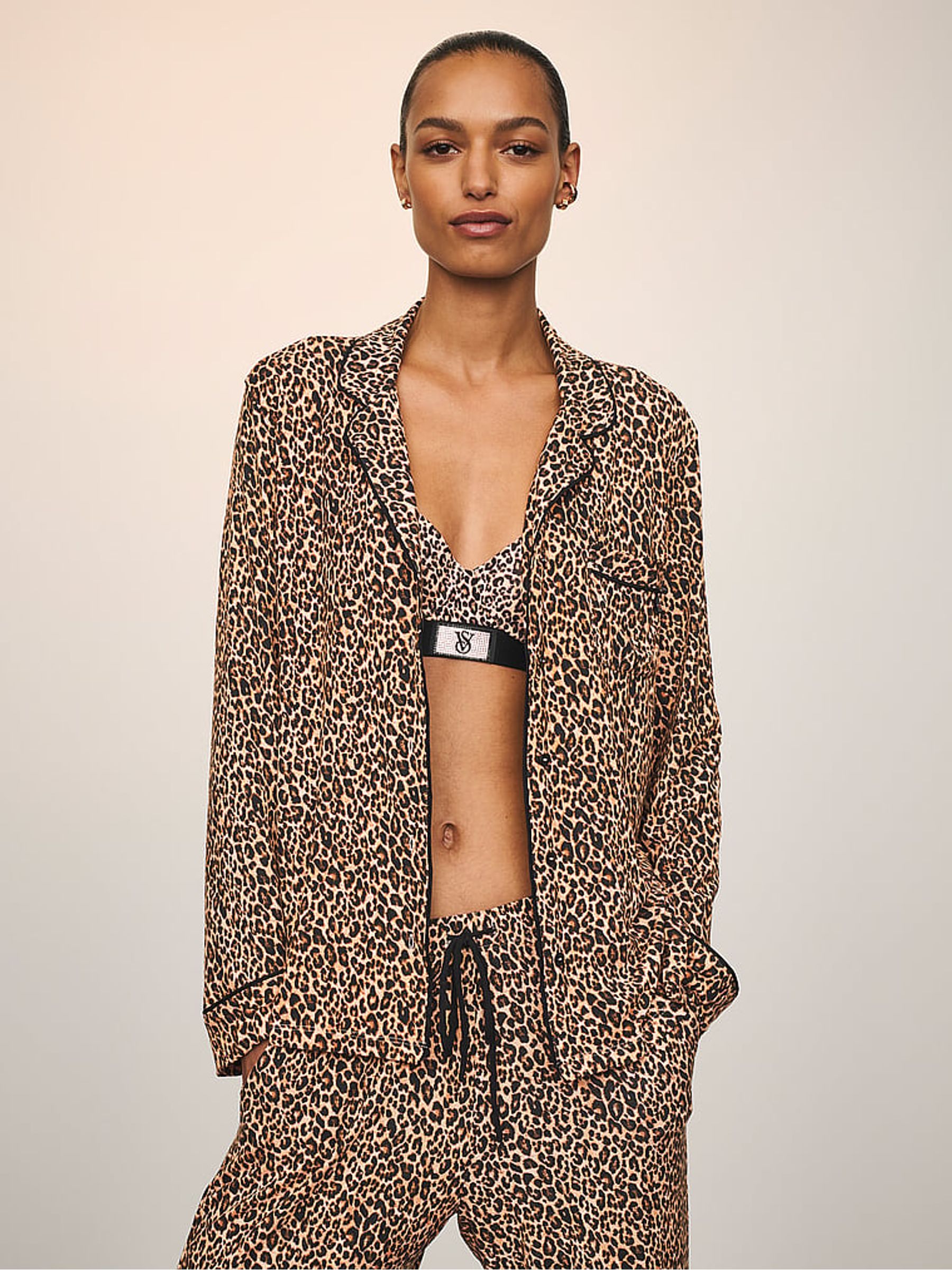 Marzipan Leo Brown Modal Long Pyjamas Set - Image 3 of 3