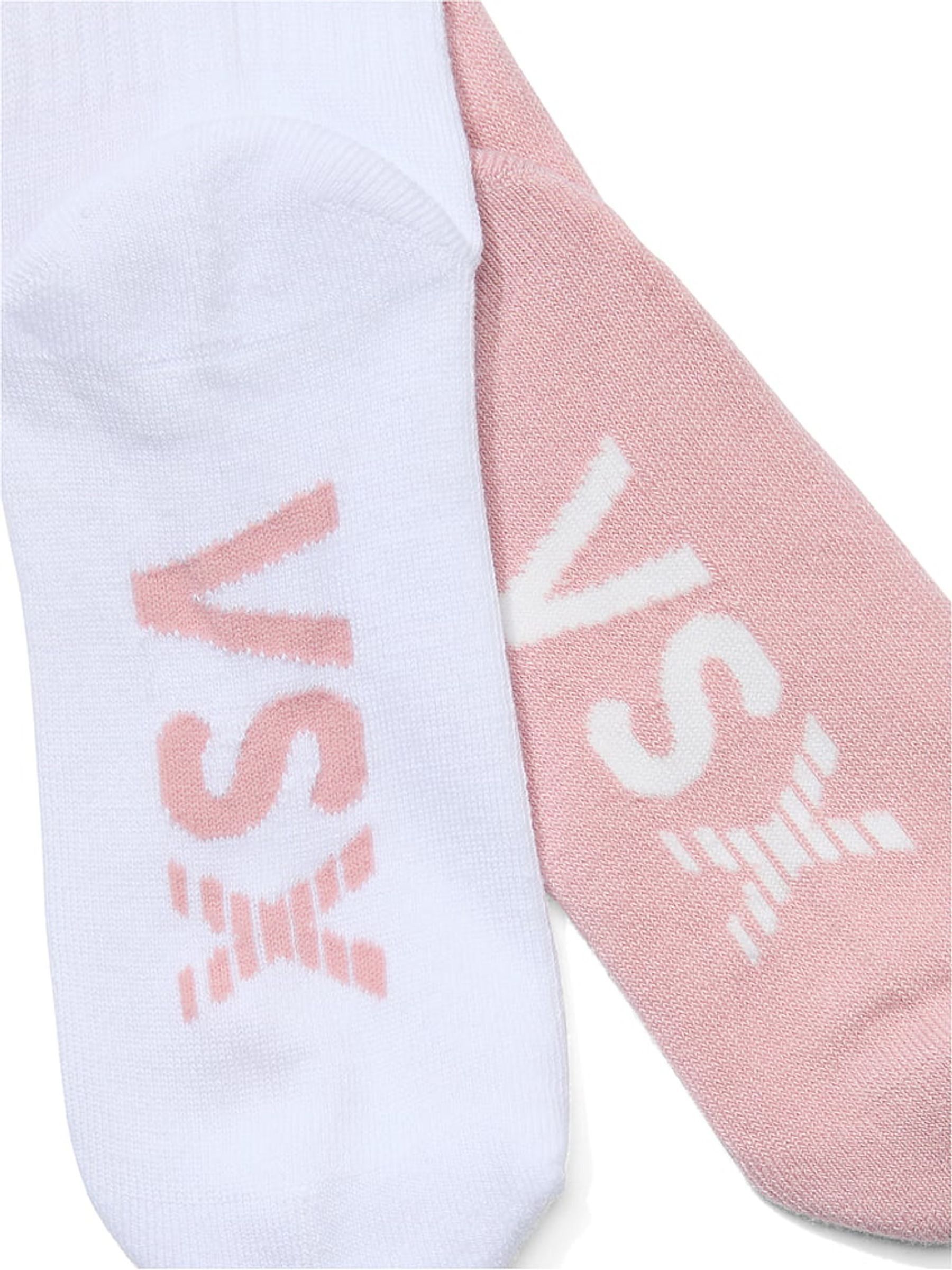 White & Bare All Pink 2 Pack Quarter Socks - Image 2 of 2