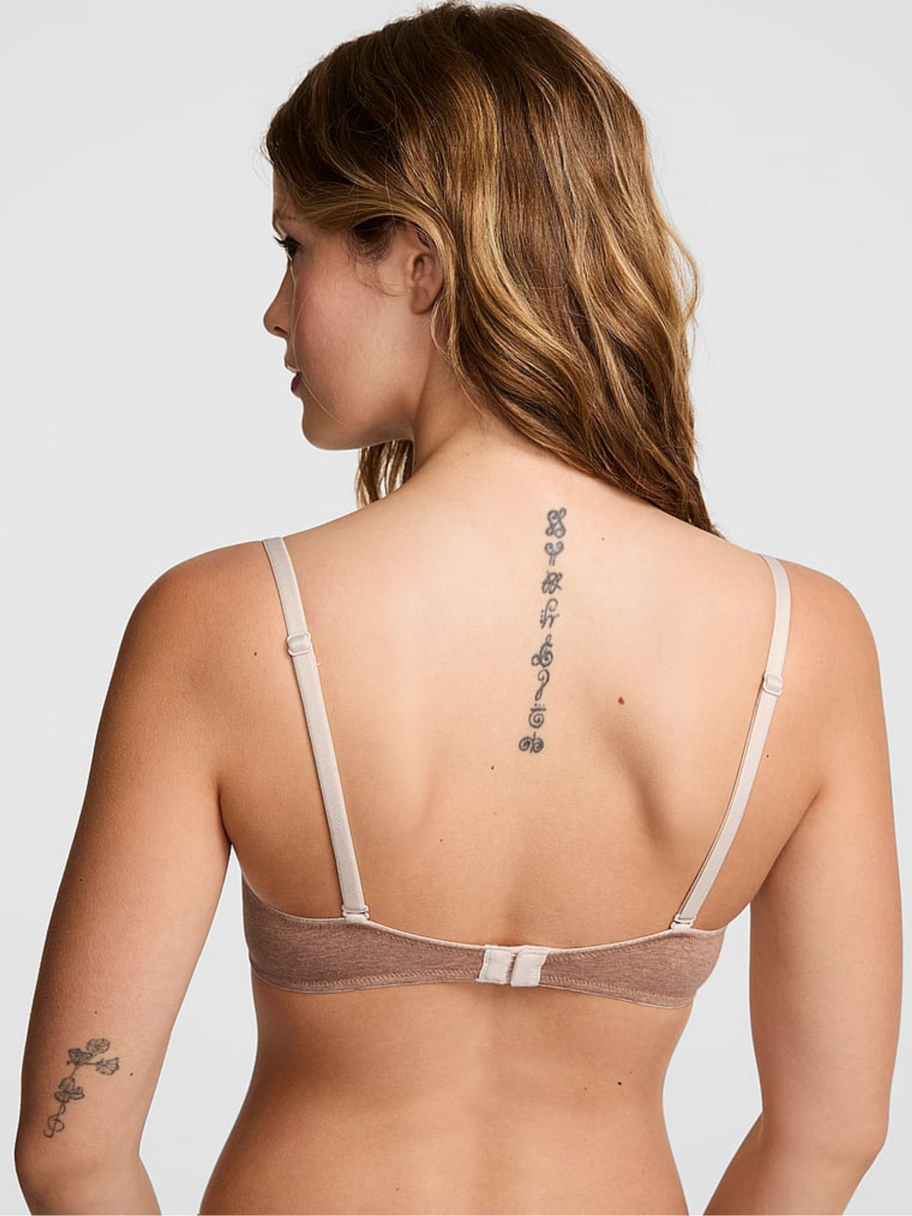 Praline Nude Super Push Up Cotton Heather Lace Trim Bra - Image 2 of 2