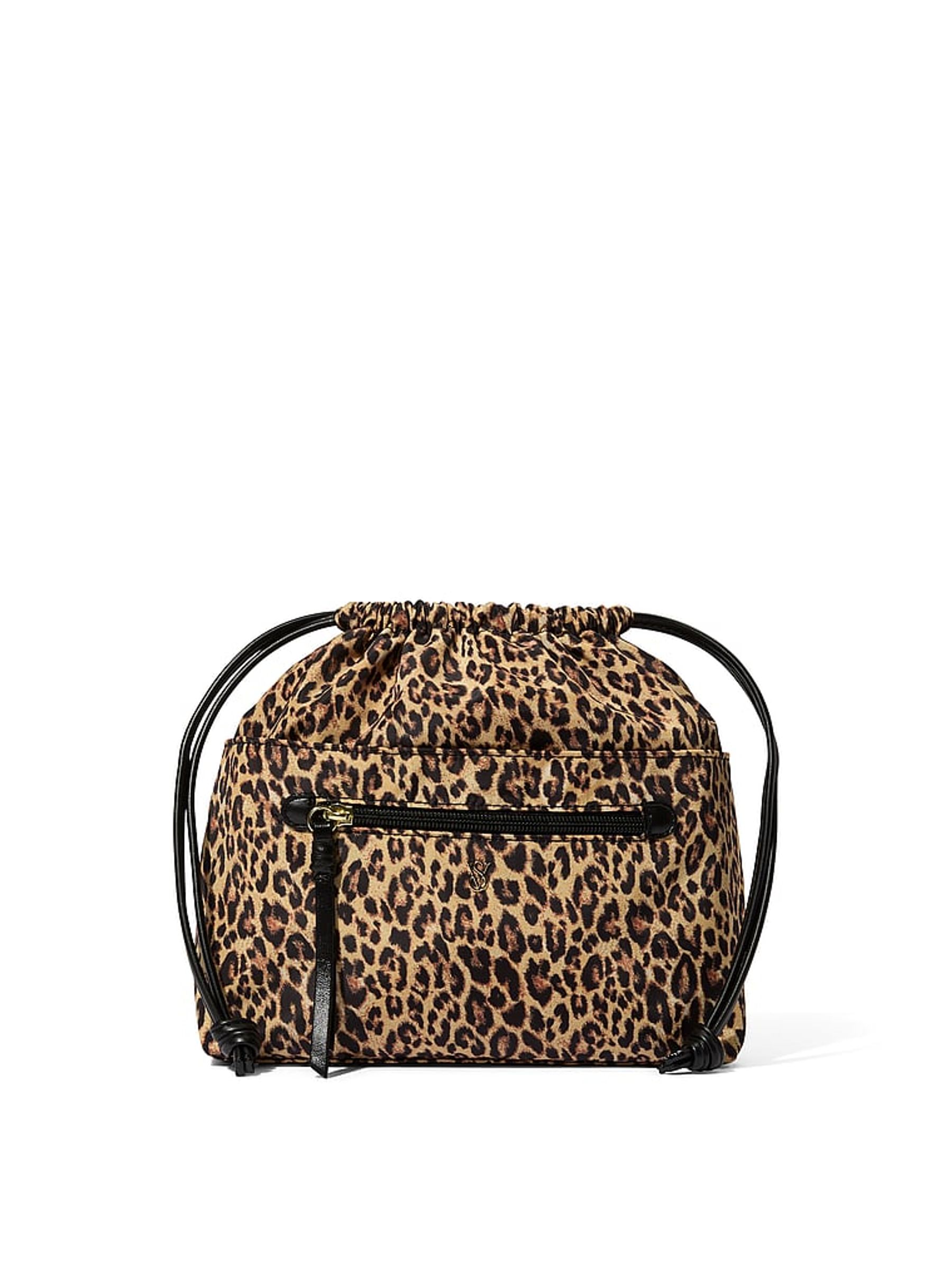 Leopard Brown Cinch Makeup Bag - Image 1 of 3