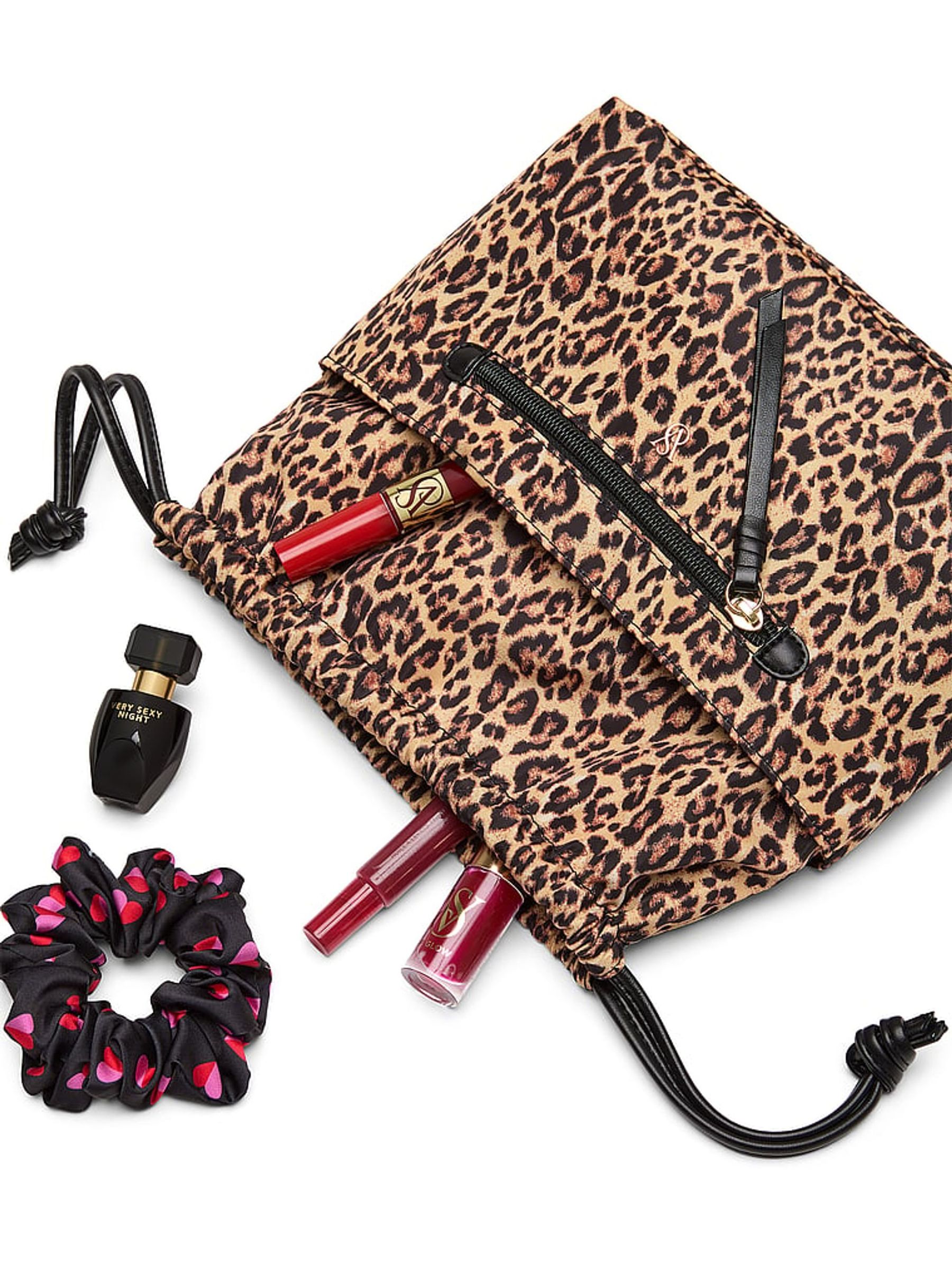 Leopard Brown Cinch Makeup Bag - Image 3 of 3