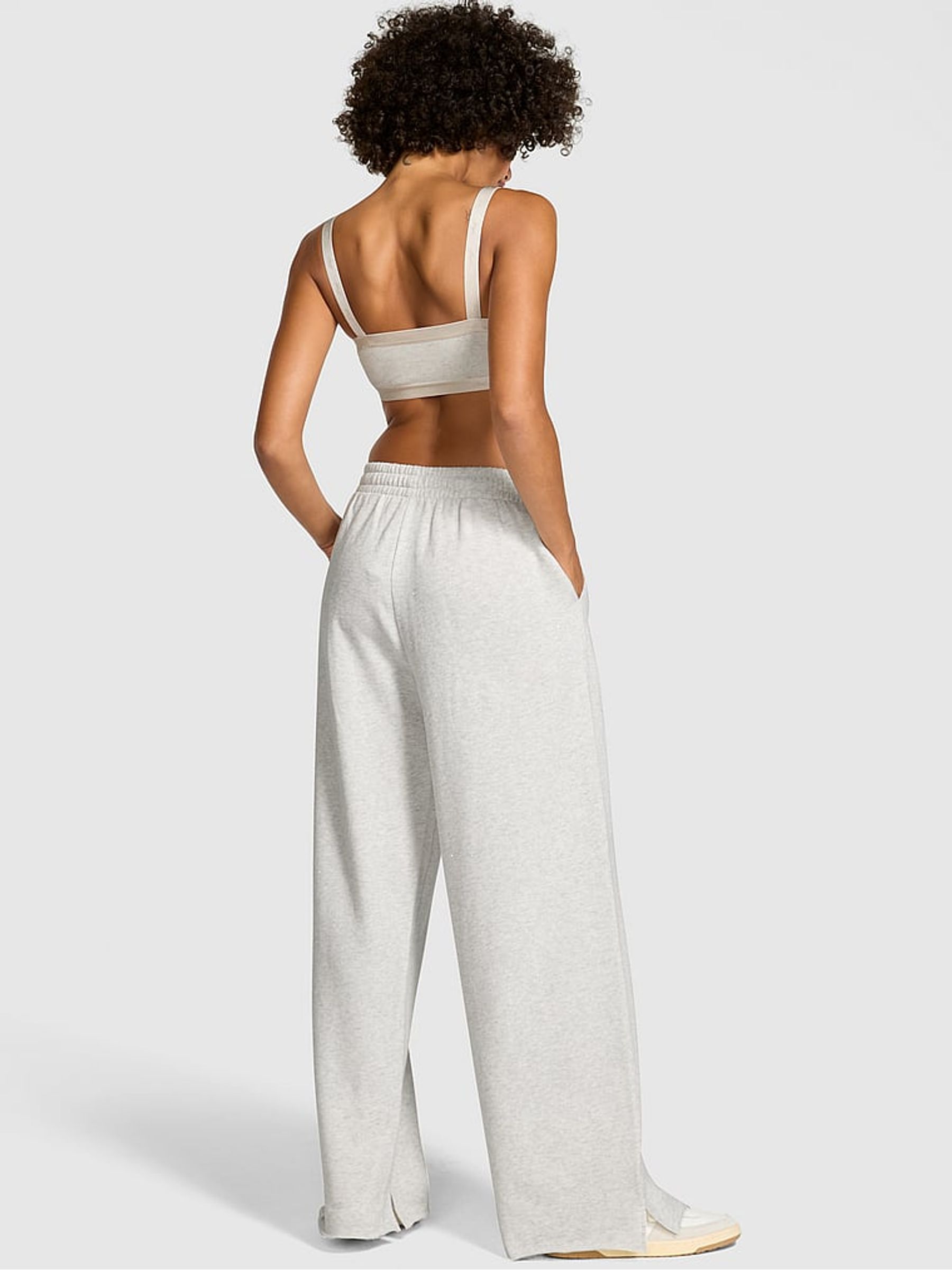 Heather Snow White Split Hem Joggers - Image 2 of 2
