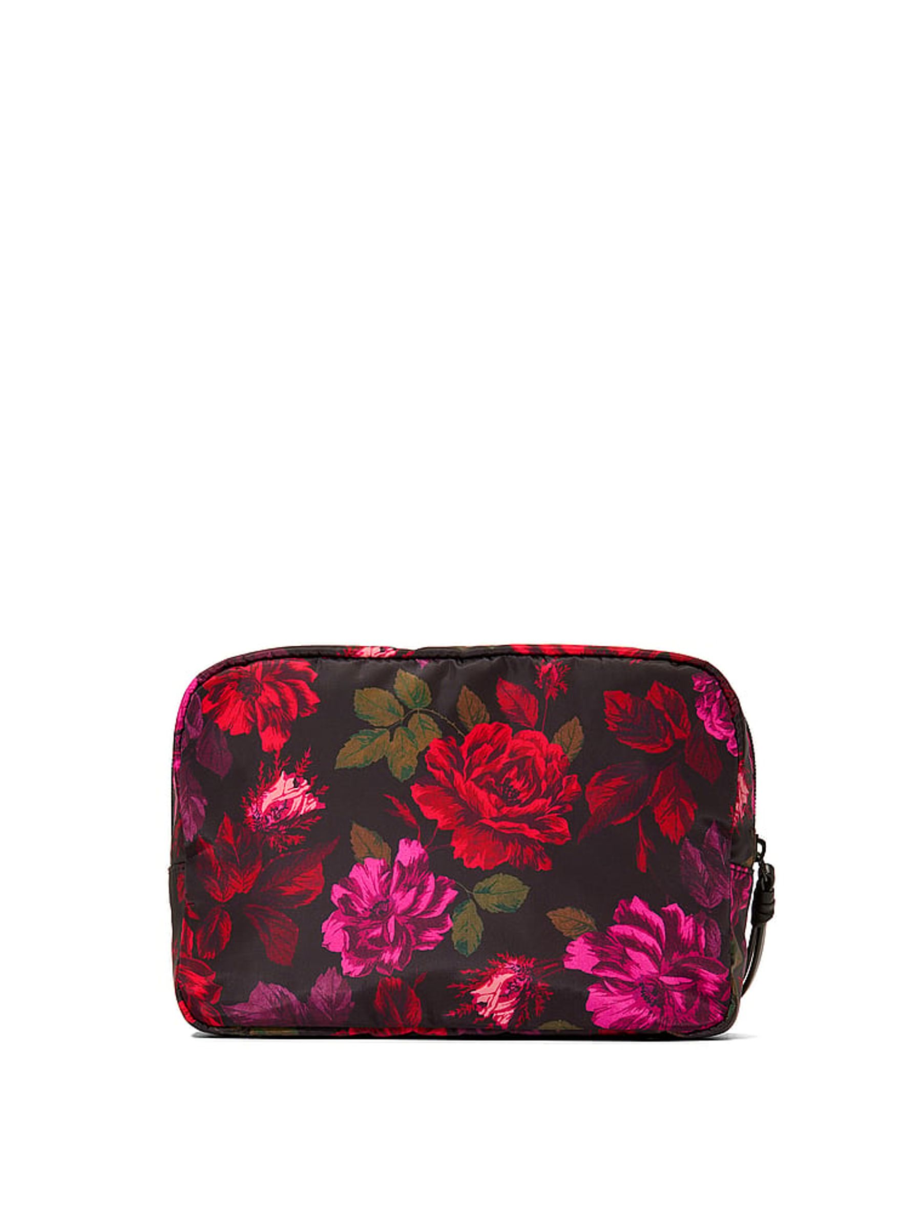 Black Floral Makeup Bag - Image 2 of 2