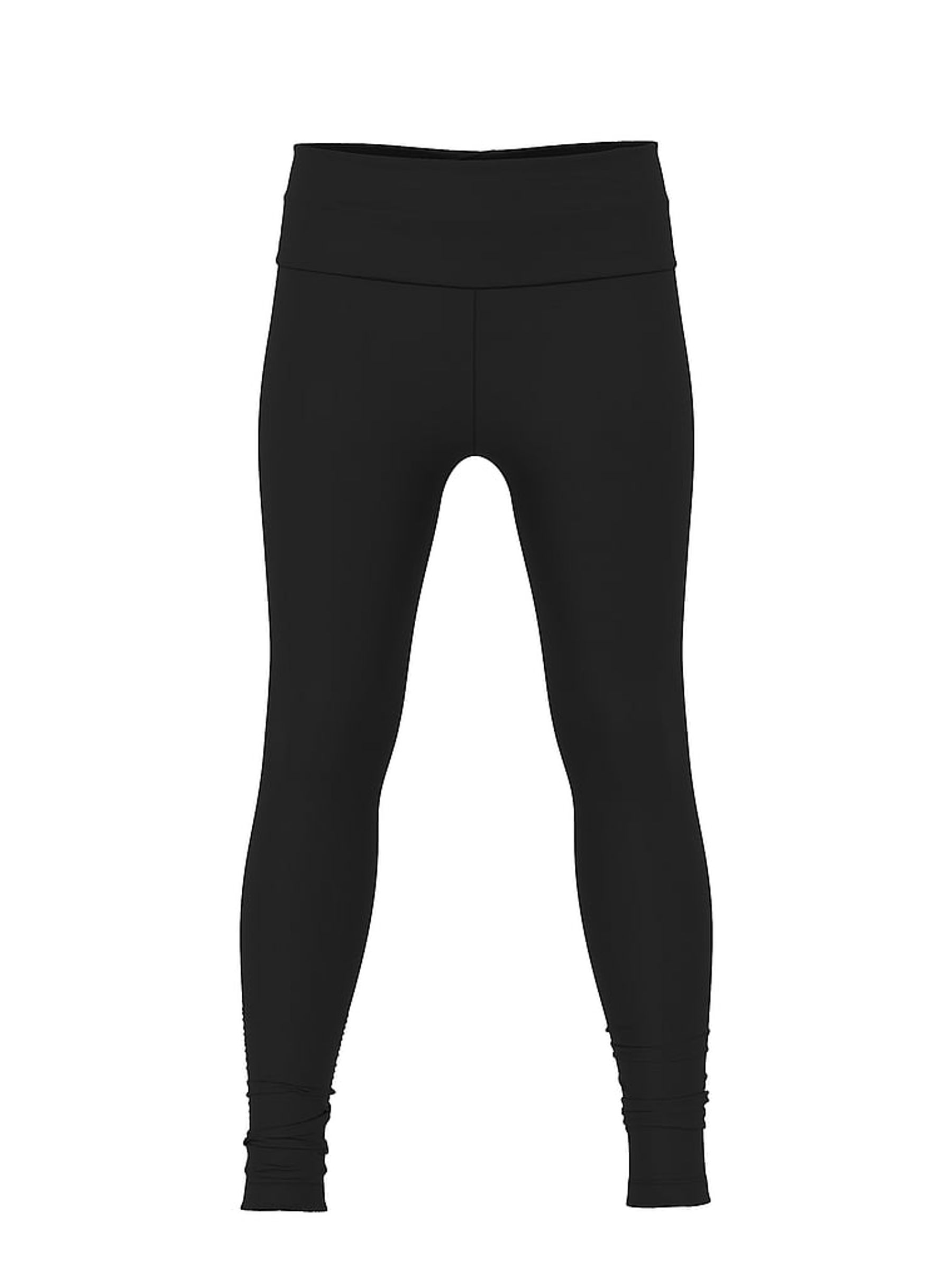 Black Cotton Foldover Leggings - Image 3 of 3 Black Cotton Foldover Leggings - Image 3 of 3
