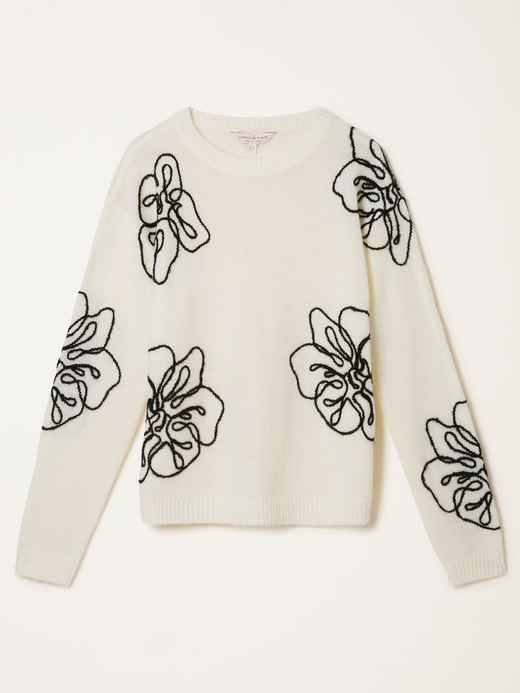 Layla Ivory Floral Embroidered Jumper - Image 9 of 9