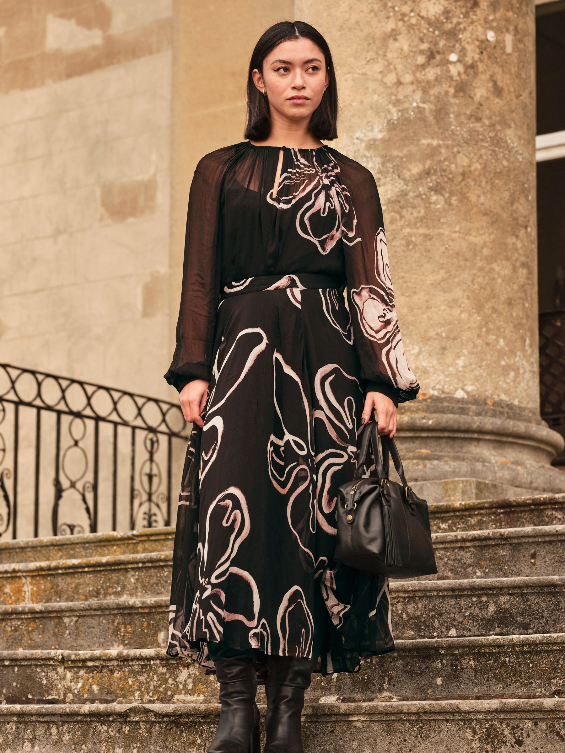 Emmy Black Floral Regular Blouse - Image 4 of 4