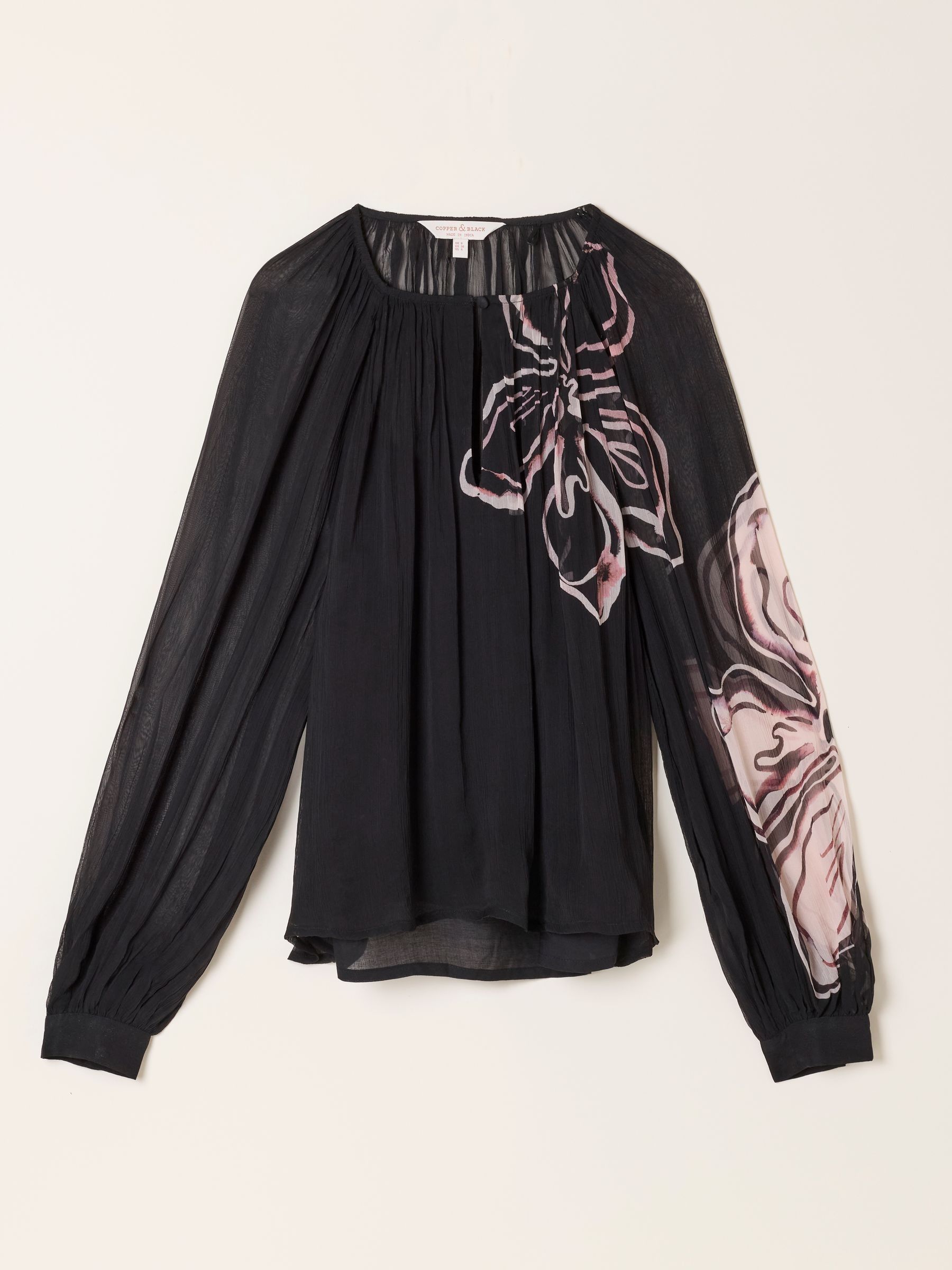 Emmy Black Floral Regular Blouse - Image 5 of 5