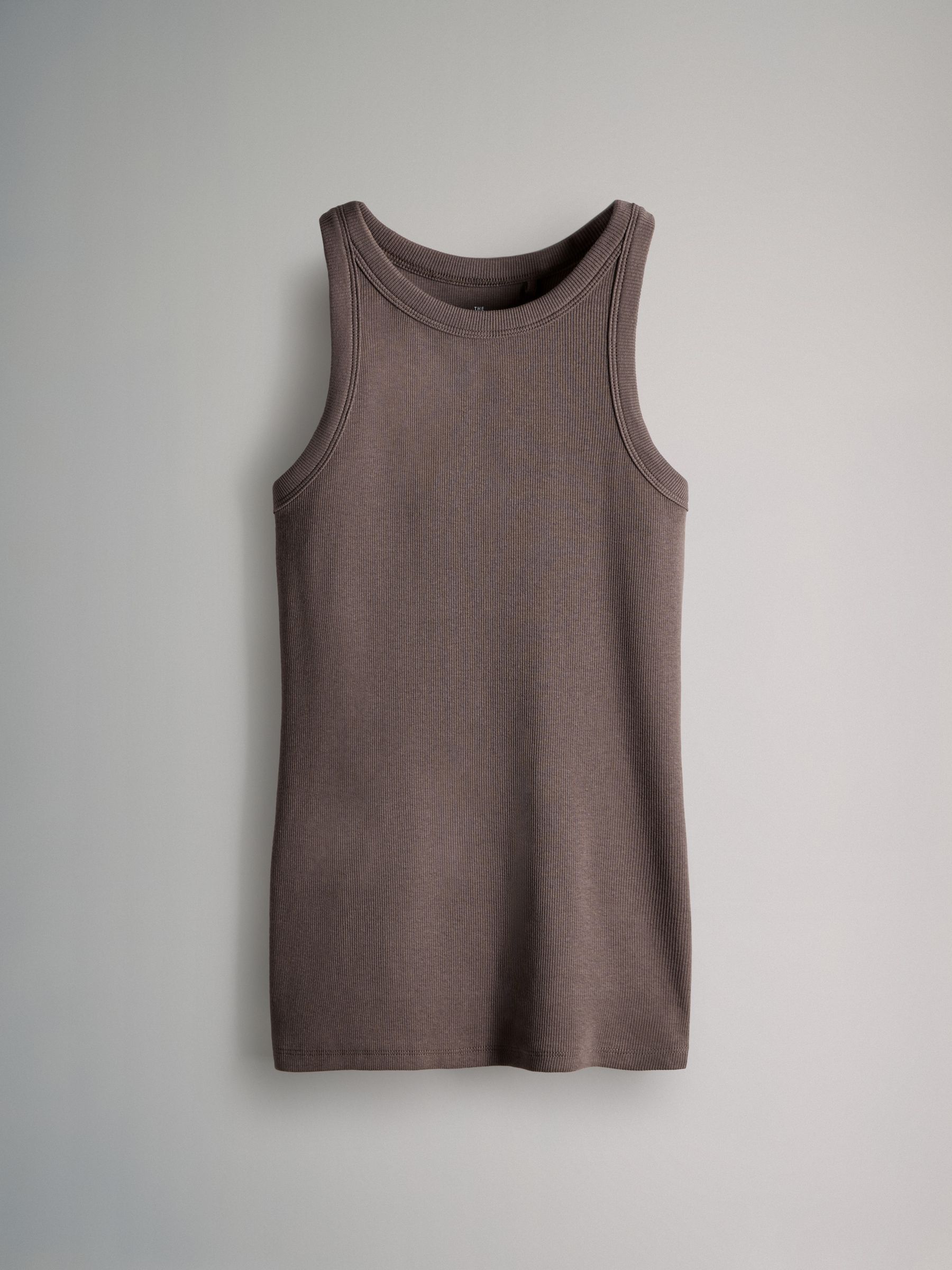 Purple/Stripe/Brown/Pink/White - 5 Pack Racer Ribbed Vests - Image 4 of 6
