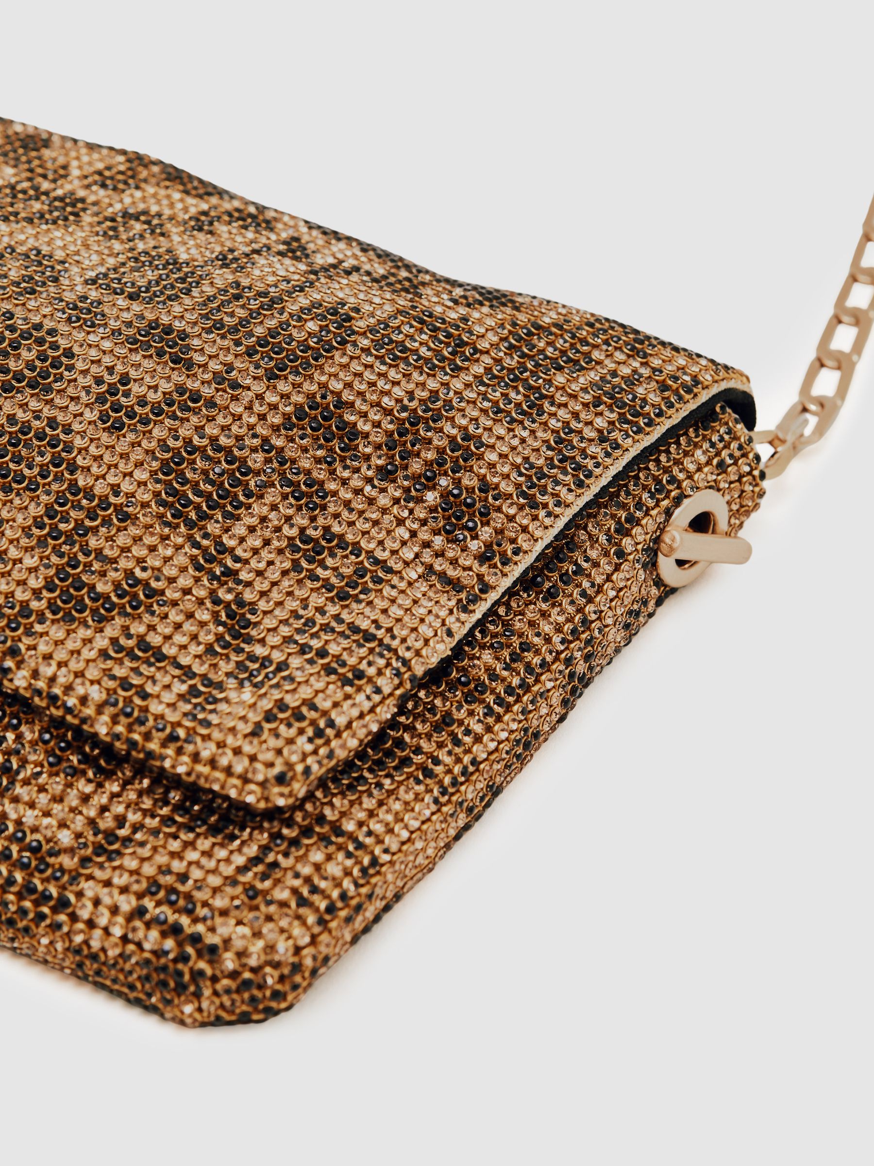 Leopard-Print Crystal Shoulder Bag in Animal Print - image 2