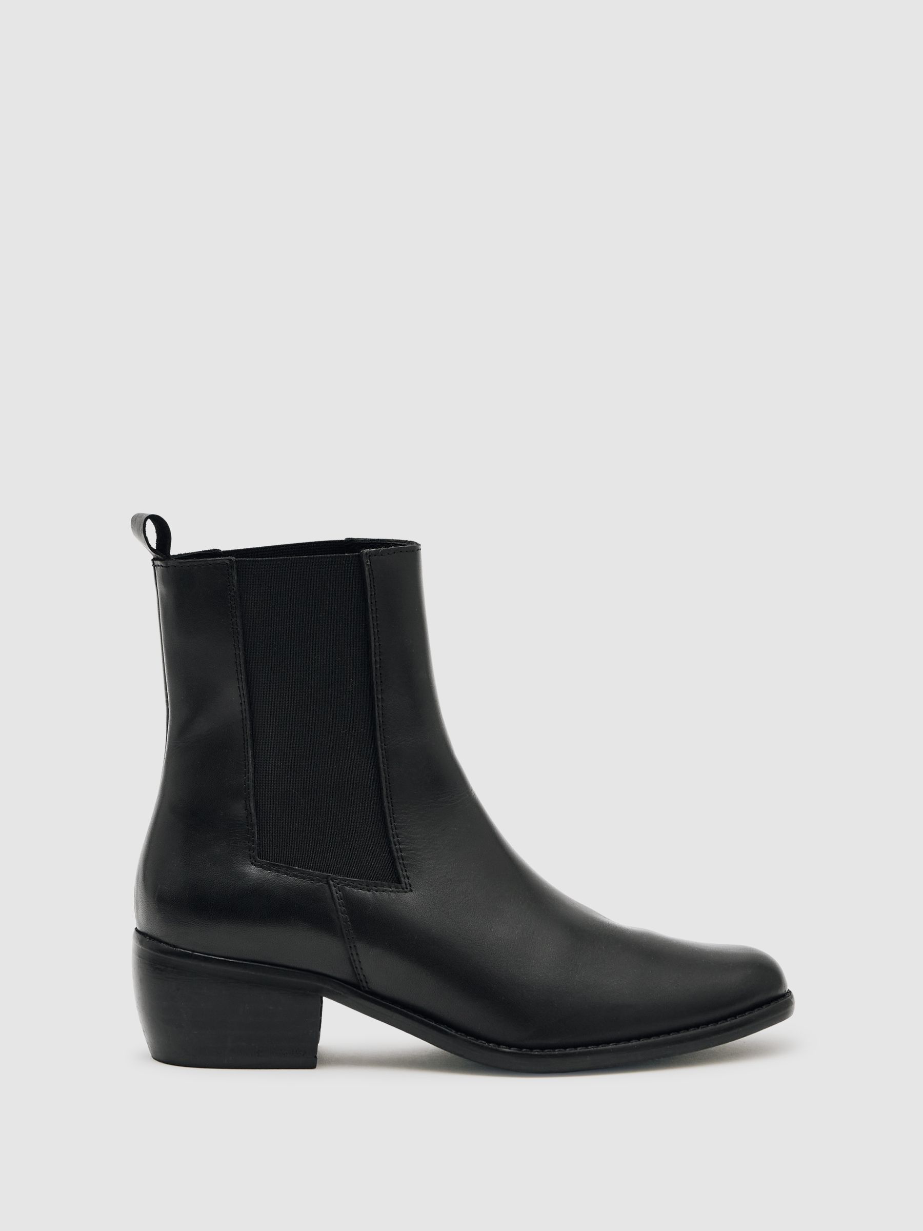 Leather Chelsea Boots in Black - Image 1 of 5 Leather Chelsea Boots in Black - Image 1 of 5