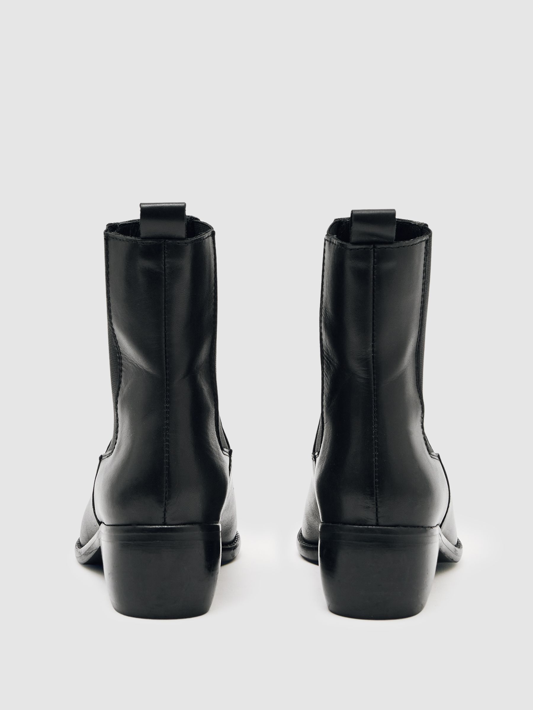 Leather Chelsea Boots in Black - Image 4 of 5