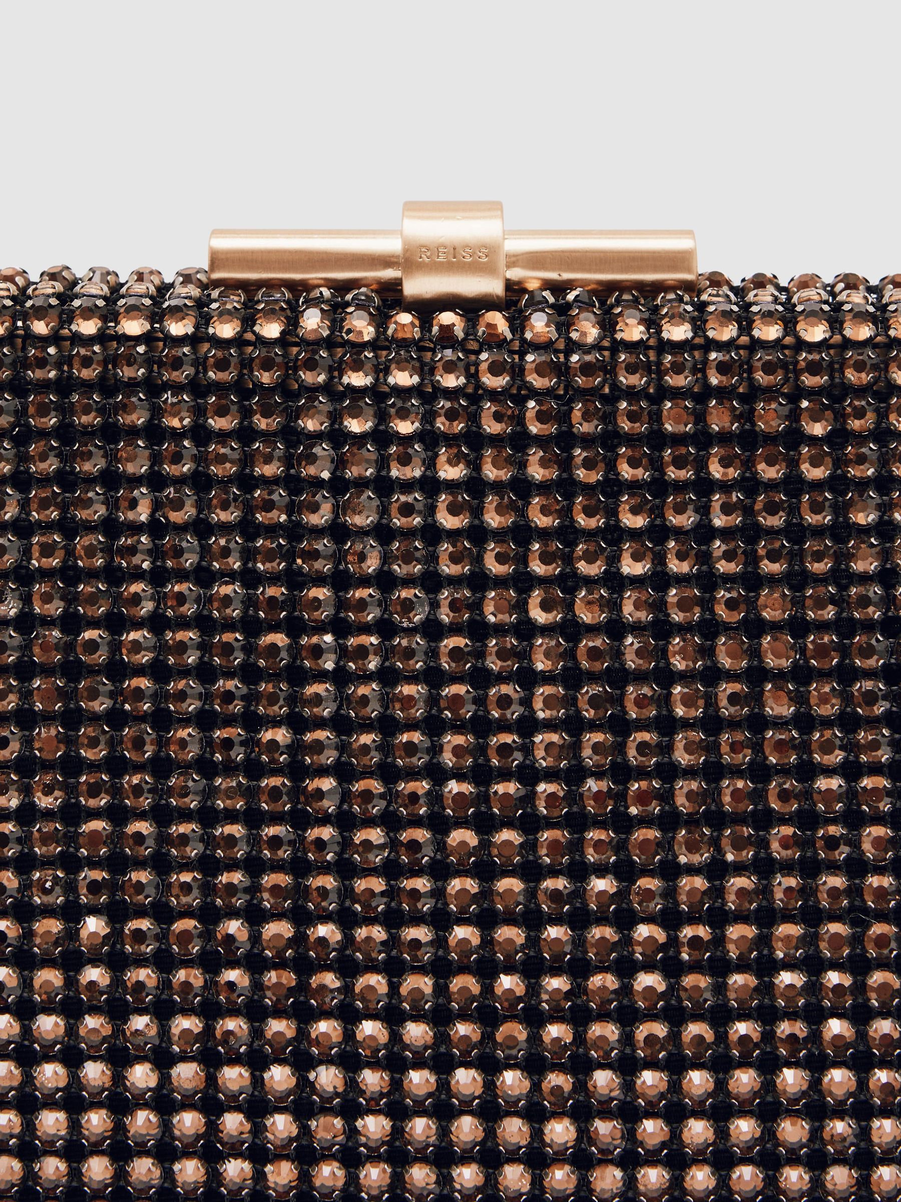 Embellished Clutch Bag in Chocolate - Image 5 of 5