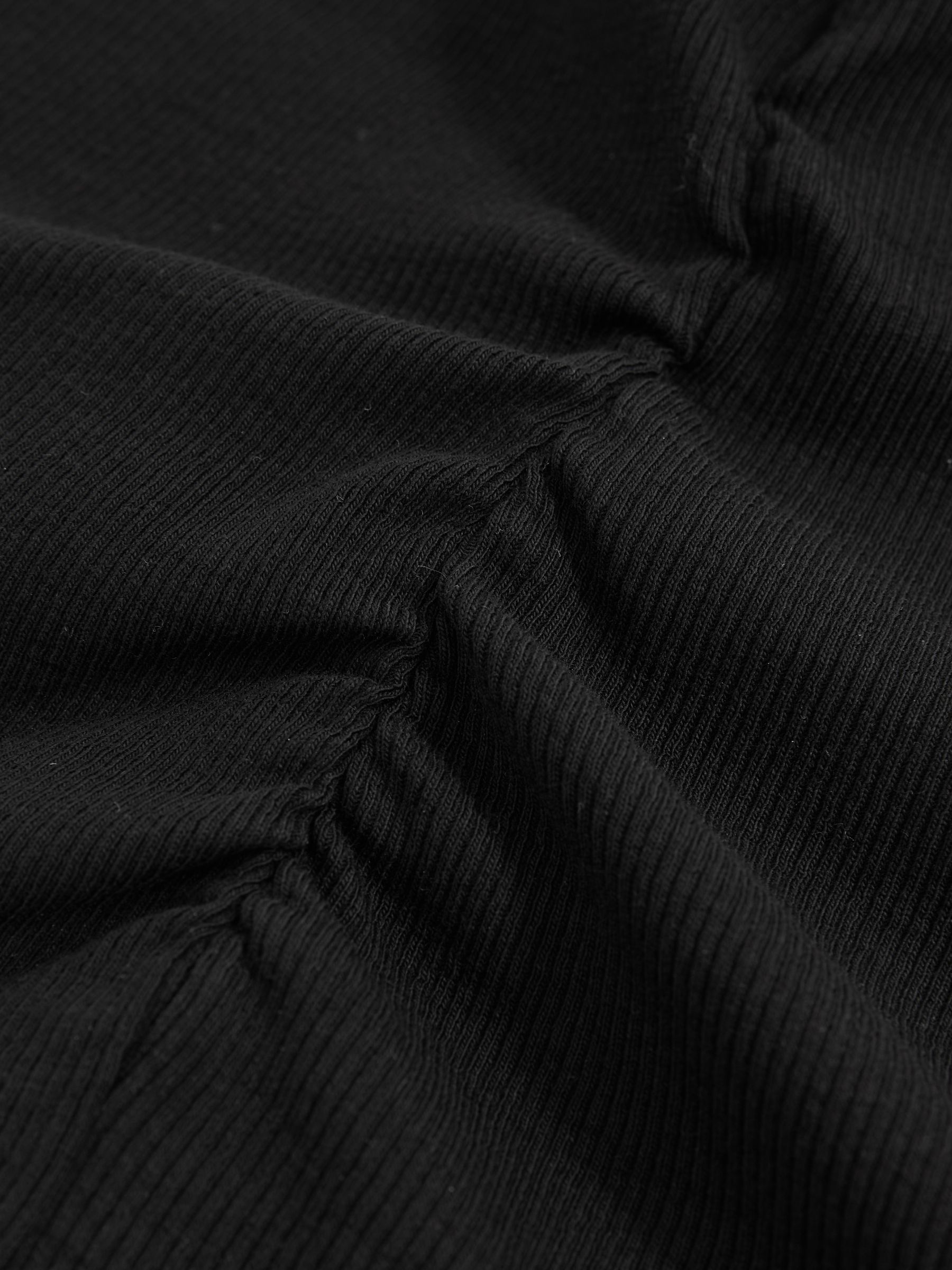 Ribbed Ruched Waist Vest in Black - Image 6 of 6