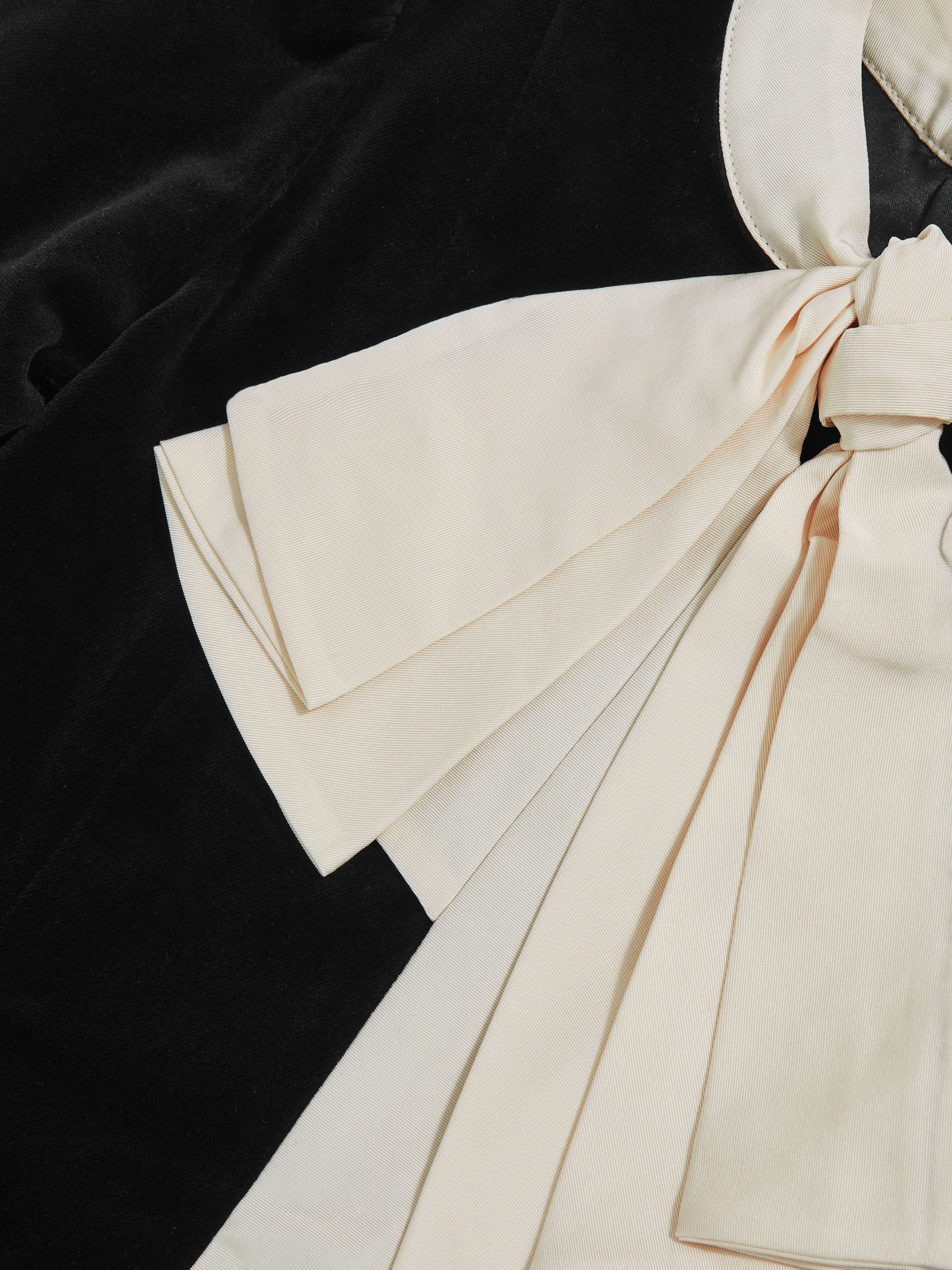 3-9 yrs Velvet Tie-Neck Dress in Black - Image 5 of 5