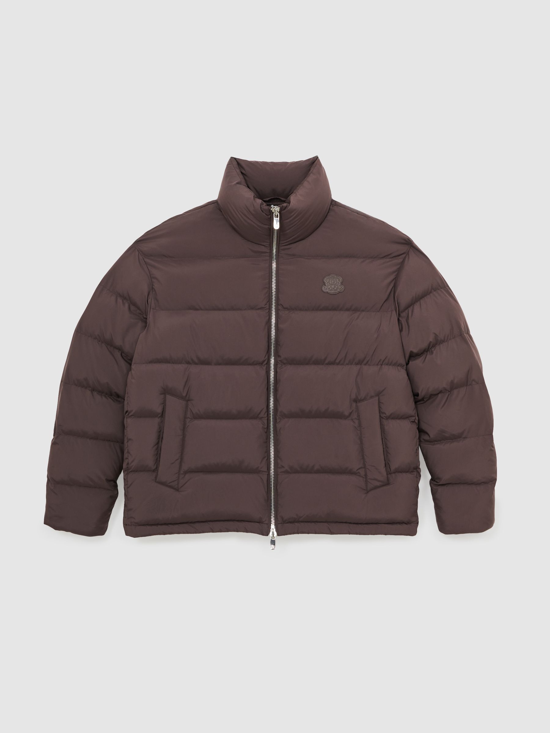 Monogram Quilted Relaxed Puffer Jacket in Brown - Image 2 of 7