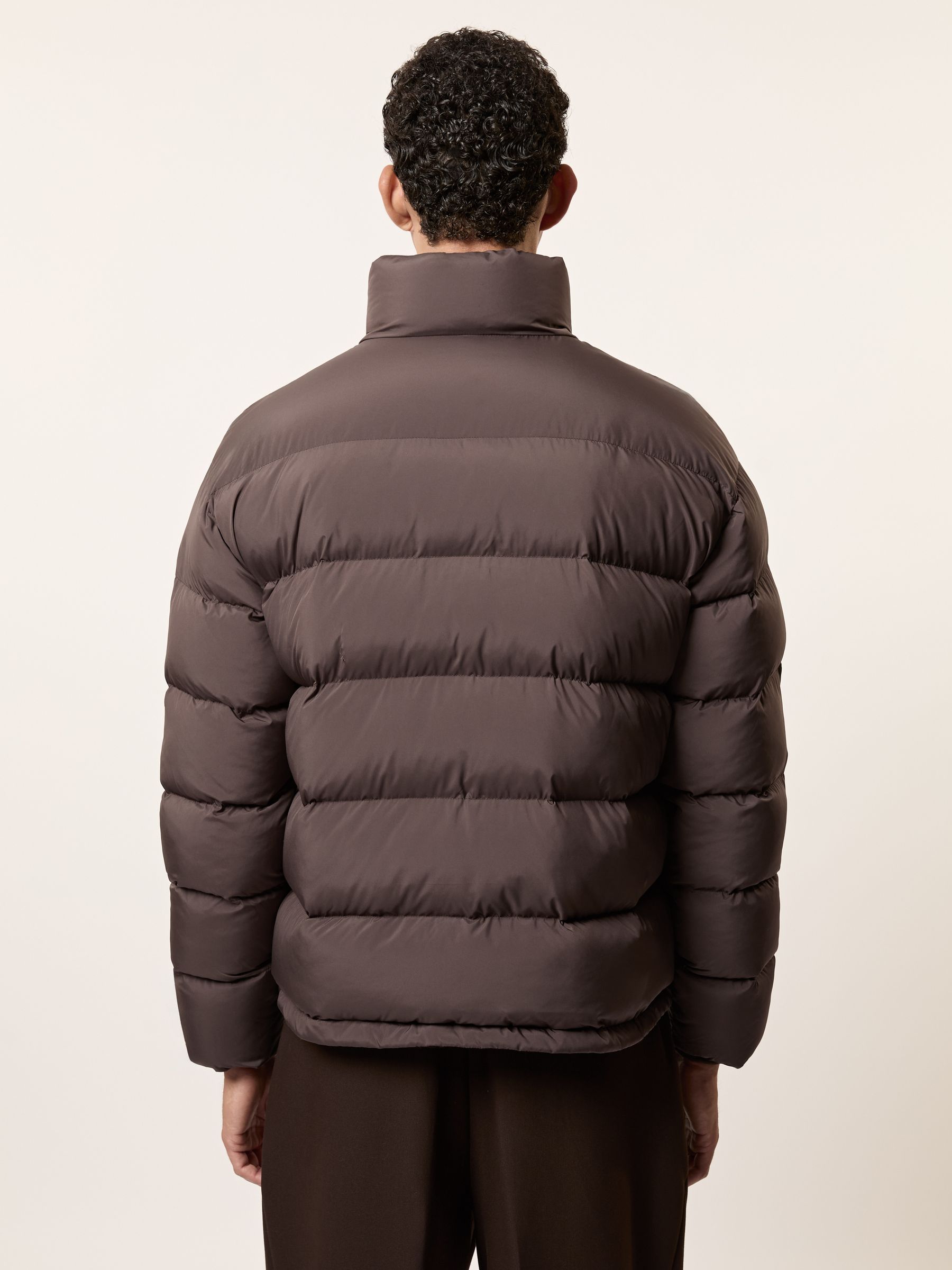 Monogram Quilted Relaxed Puffer Jacket in Brown - Image 5 of 7