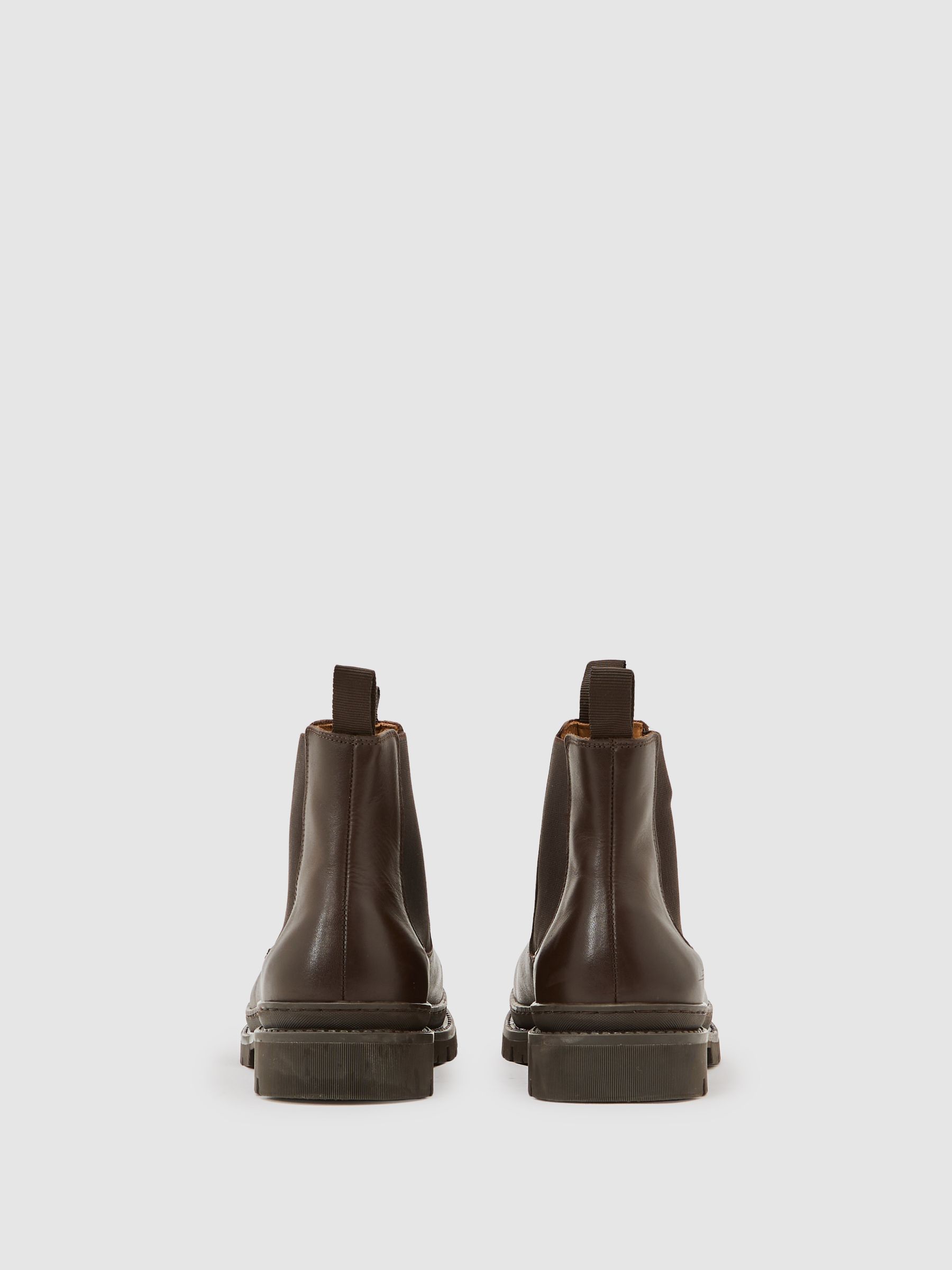 Leather Chelsea Boots in Dark Brown - image 5