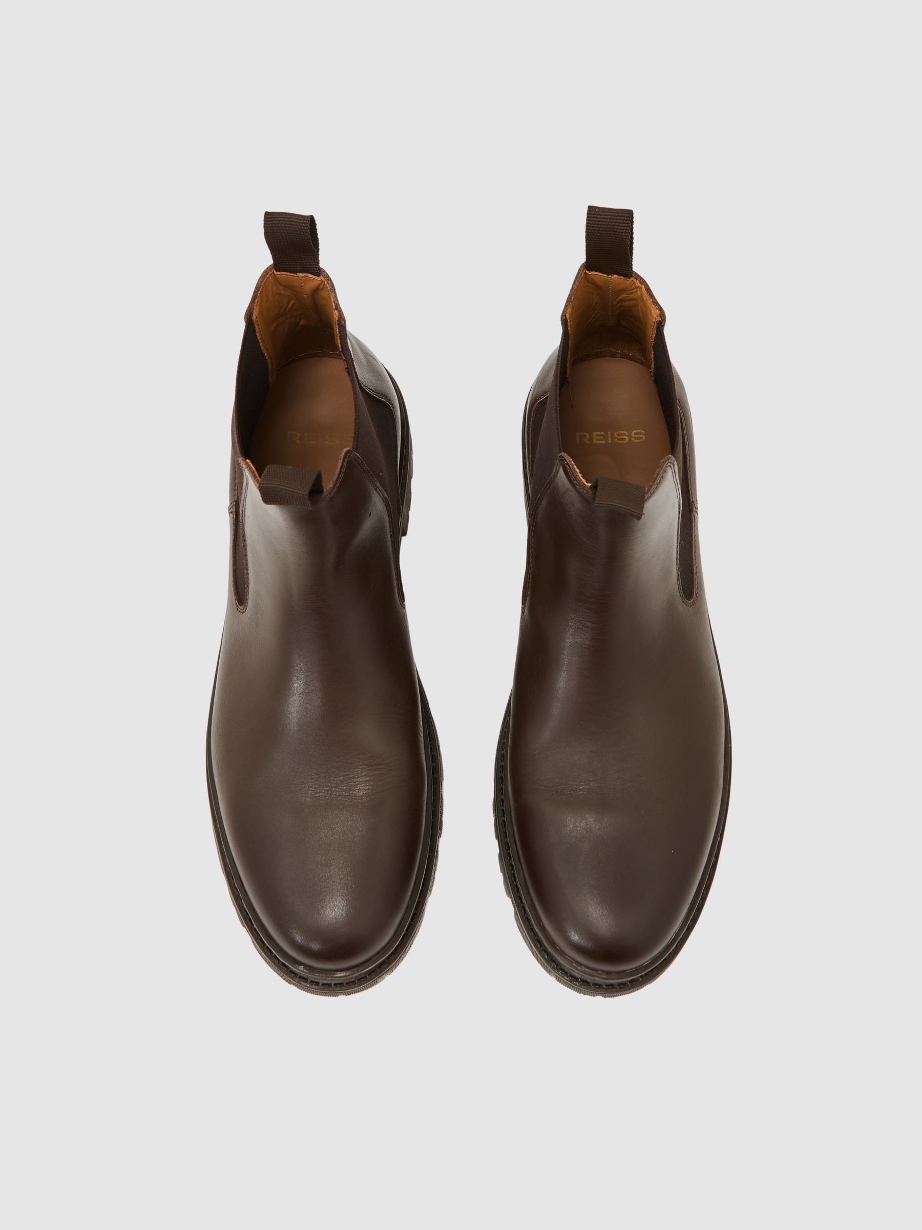 Leather Chelsea Boots in Dark Brown - Image 4 of 6