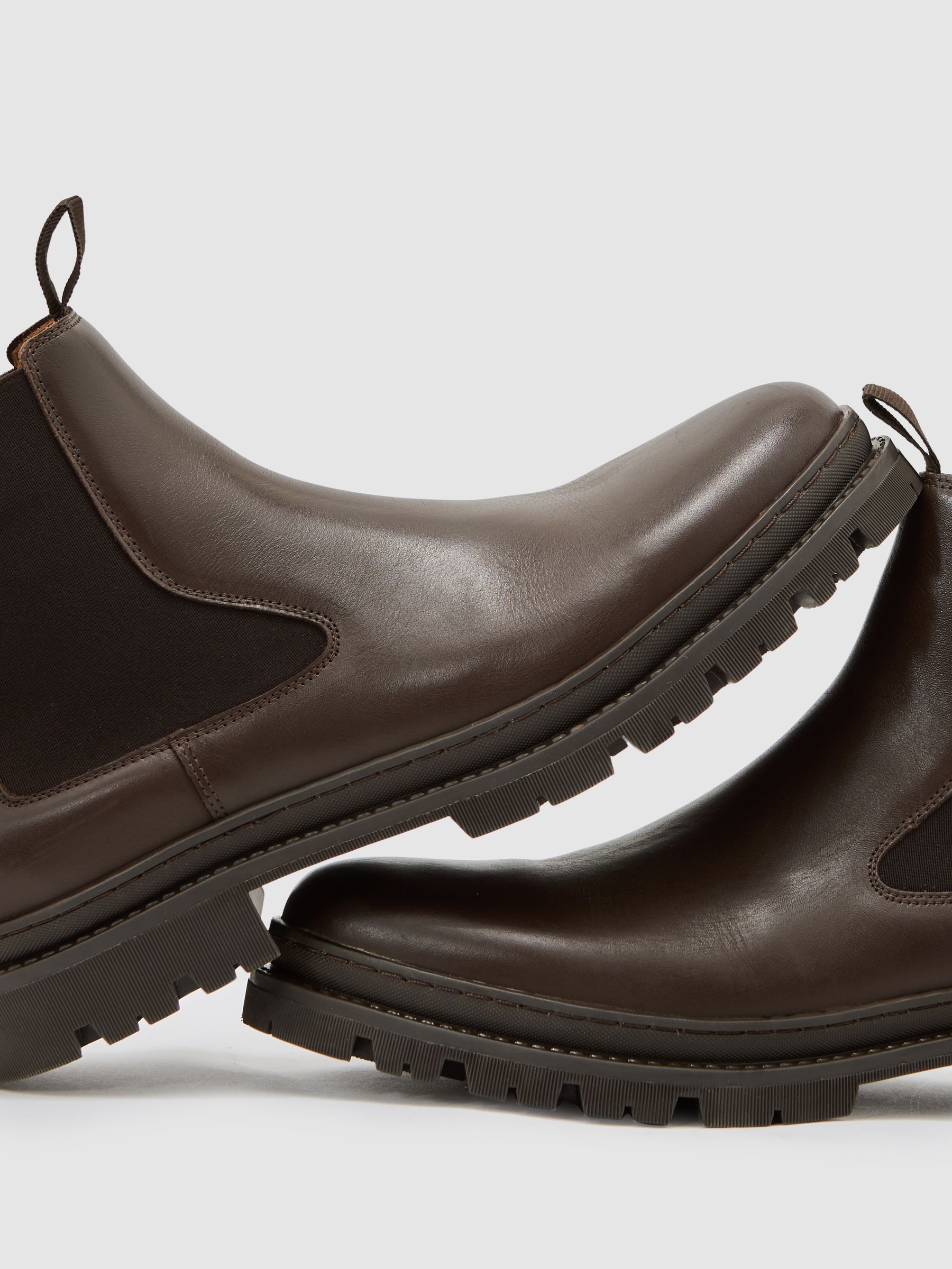 Leather Chelsea Boots in Dark Brown - image 3