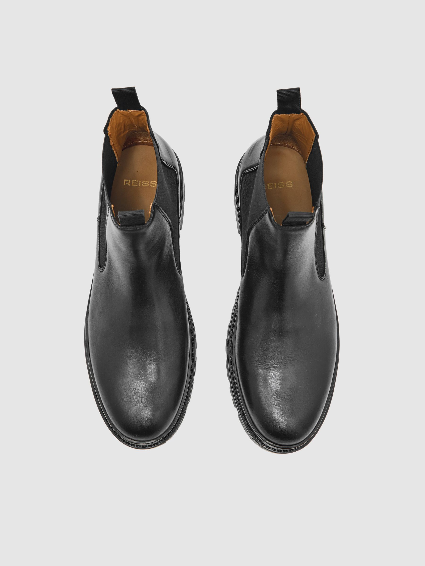 Leather Chelsea Boots in Black - Image 2 of 4