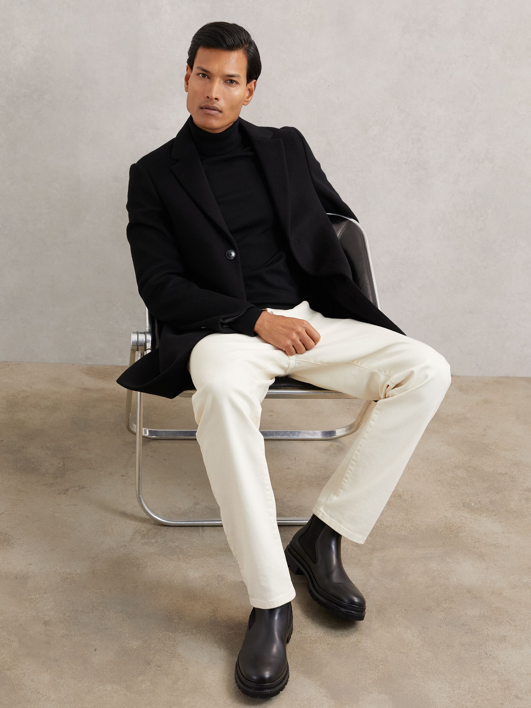 Leather Chelsea Boots in Black - Image 6 of 6