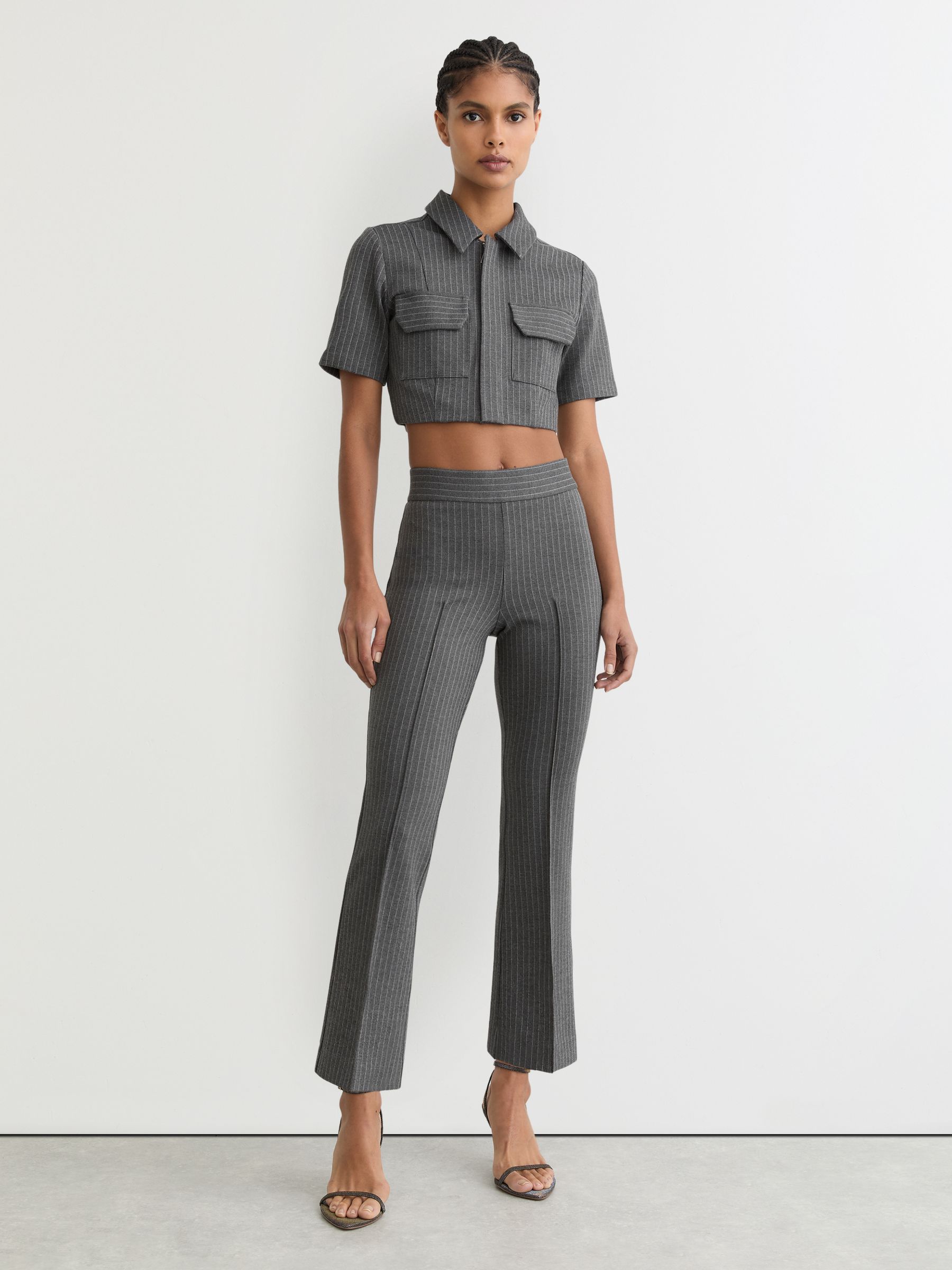 Trousers in Charcoal Grey - Image 1 of 5