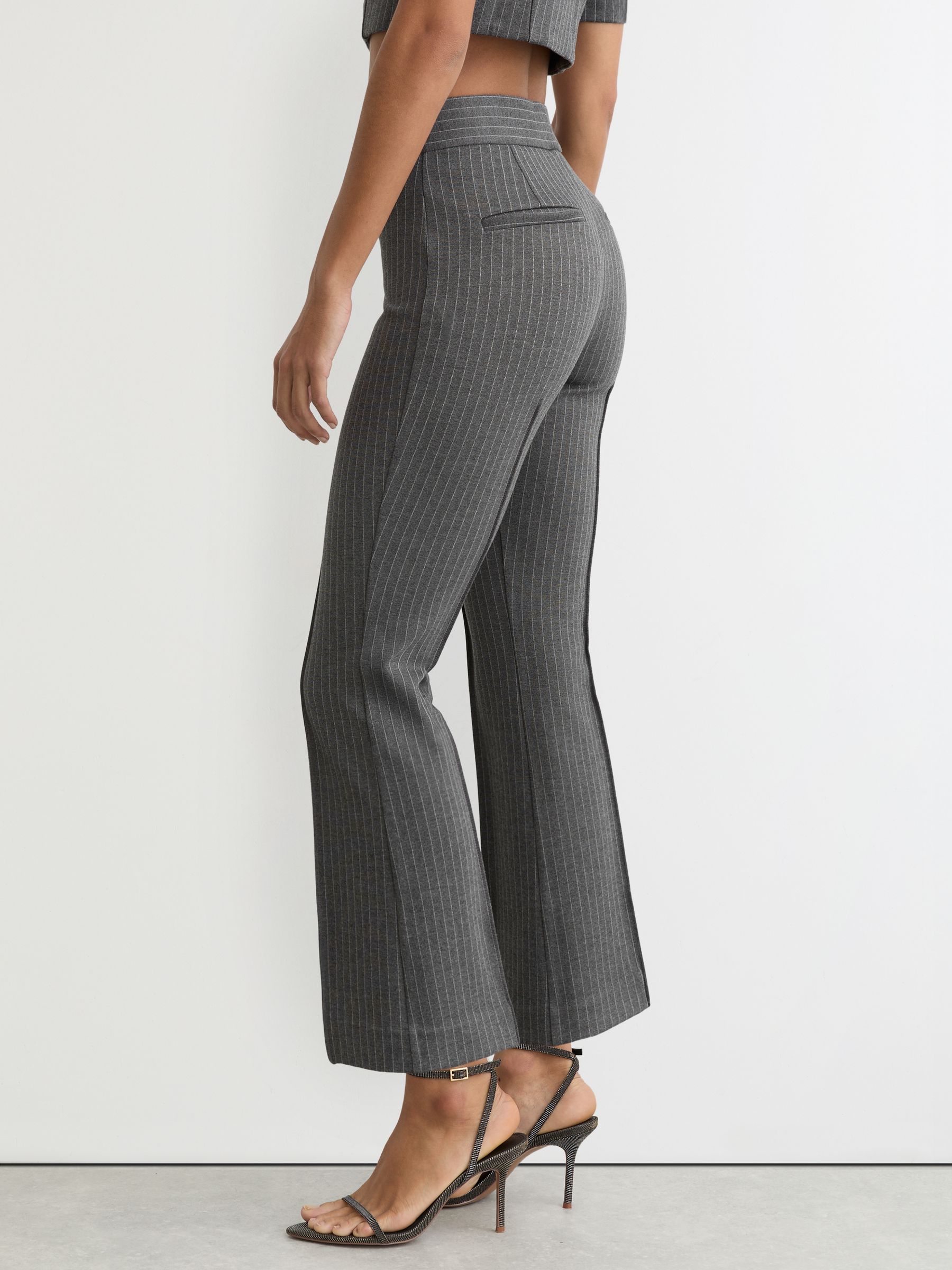 Good American Kick-Flare Trousers in Charcoal Grey - image 4