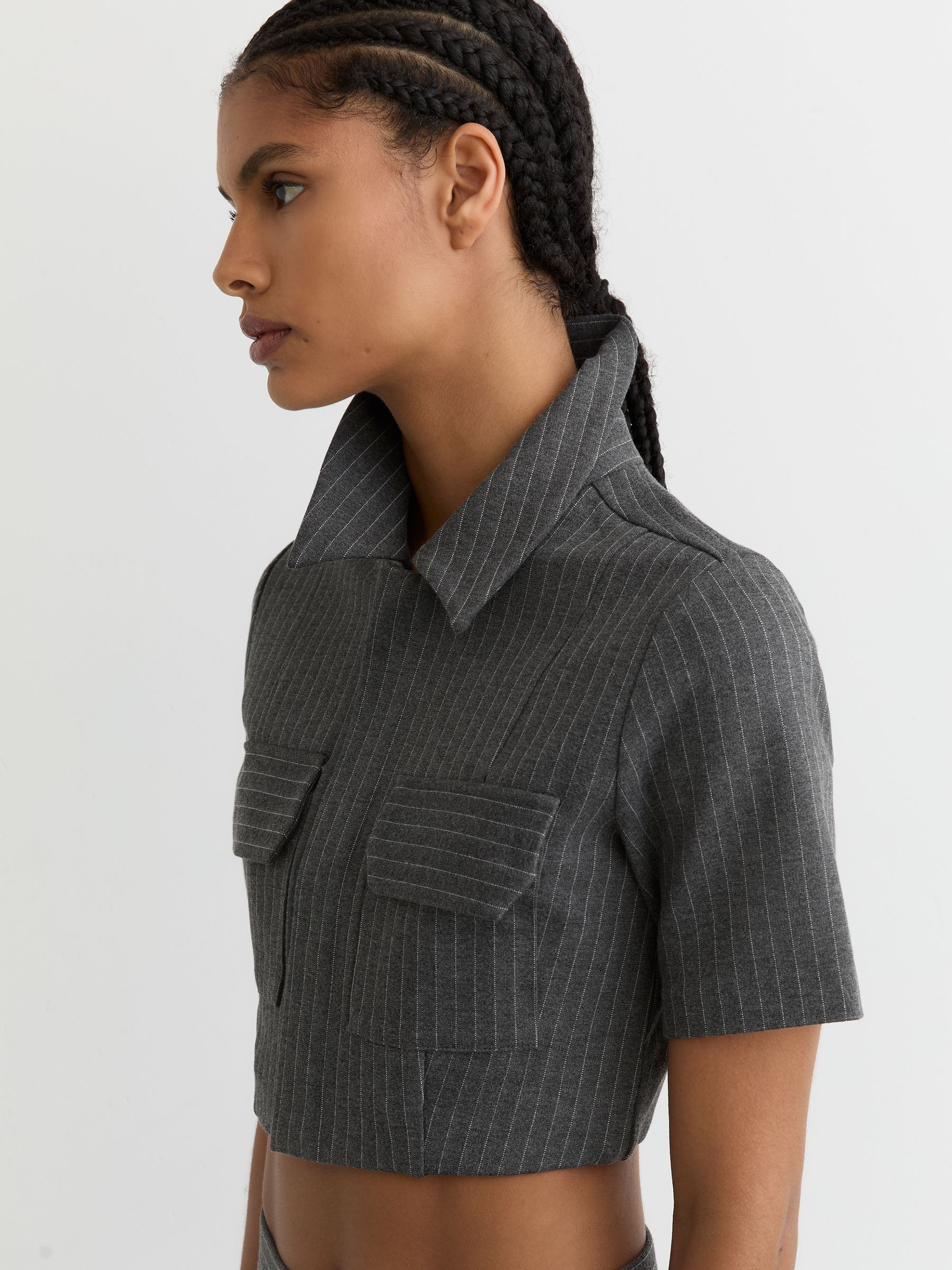 Top in Charcoal Grey - Image 1 of 6 Top in Charcoal Grey - Image 1 of 6