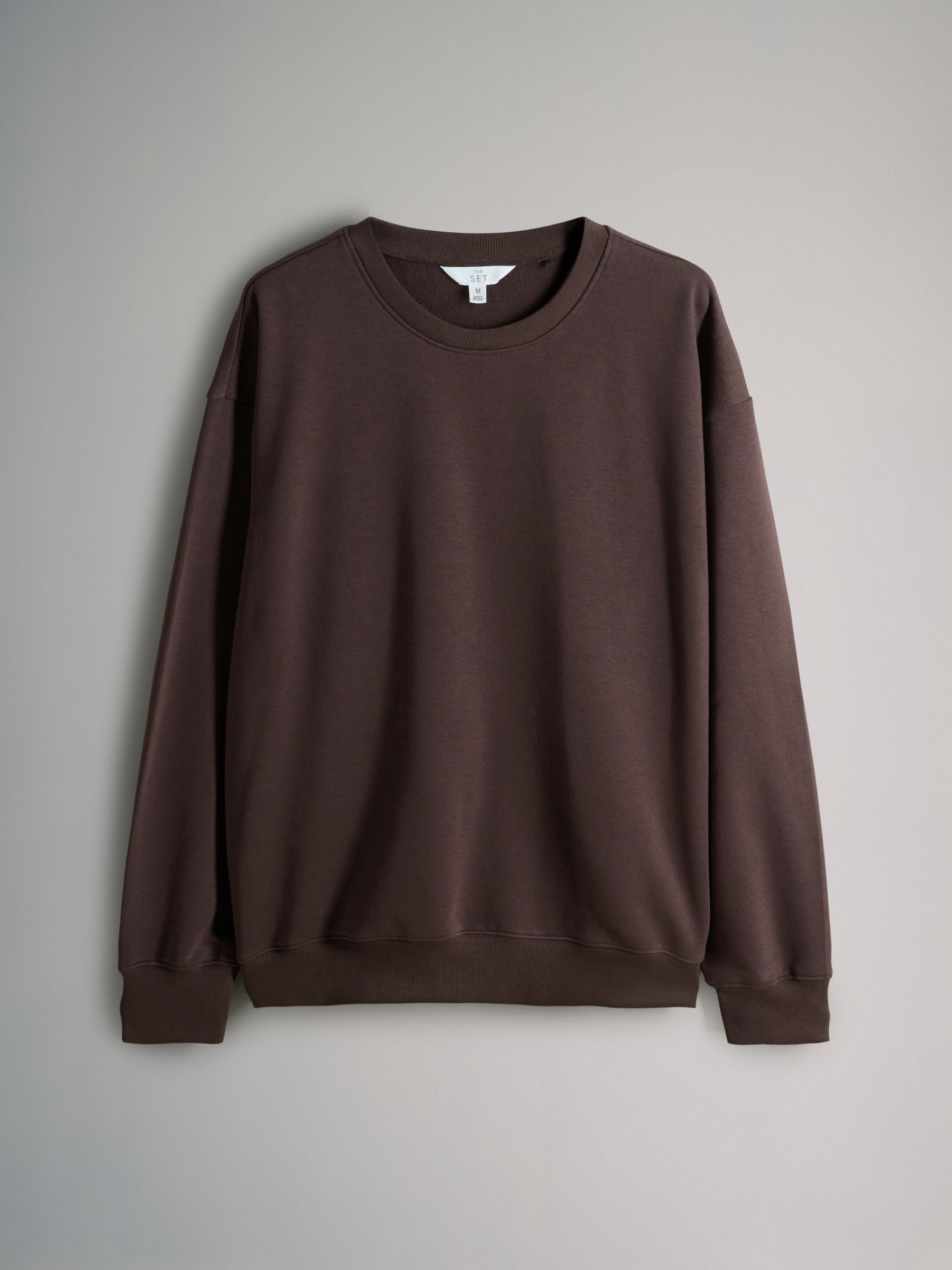 Black/Brown/Purple/Dusty Pink - 4 Pack Relaxed Crew Neck Sweatshirt - Image 3 of 6
