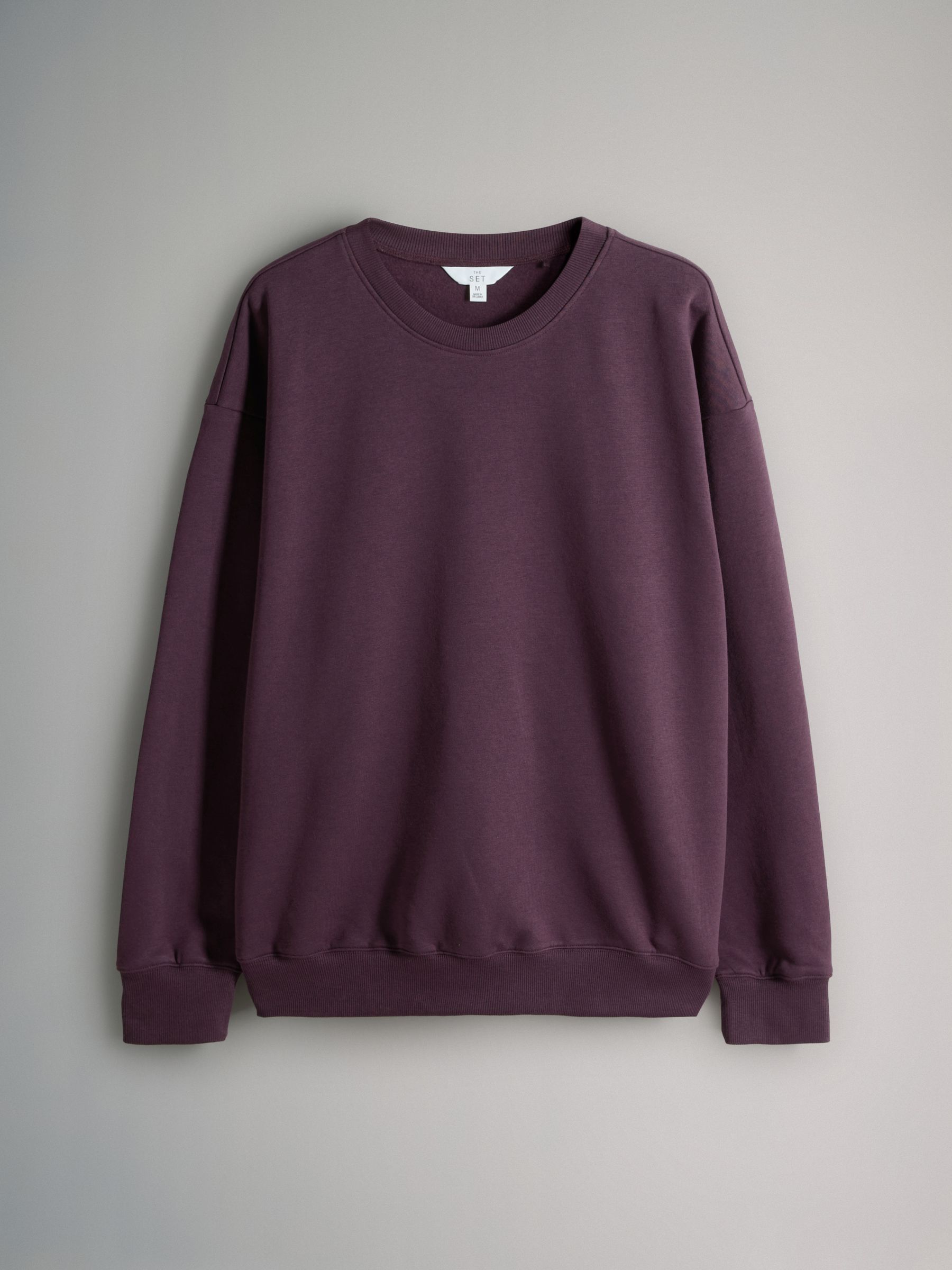 Black/Brown/Purple/Dusty Pink - 4 Pack Relaxed Crew Neck Sweatshirt - Image 4 of 6