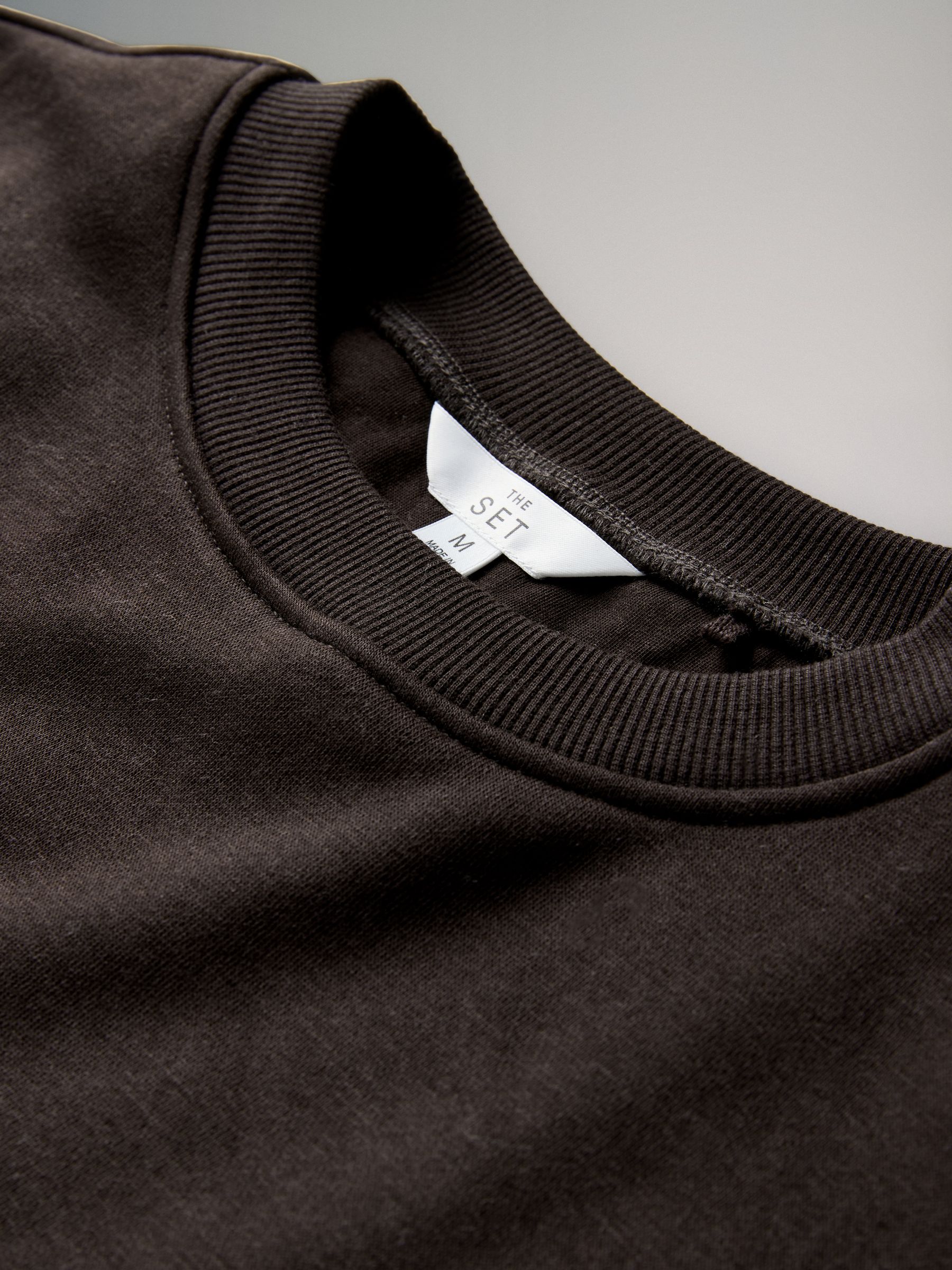 Chocolate Brown/Stone 2 Pack Bubble Hem Sweatshirts - Image 6 of 6