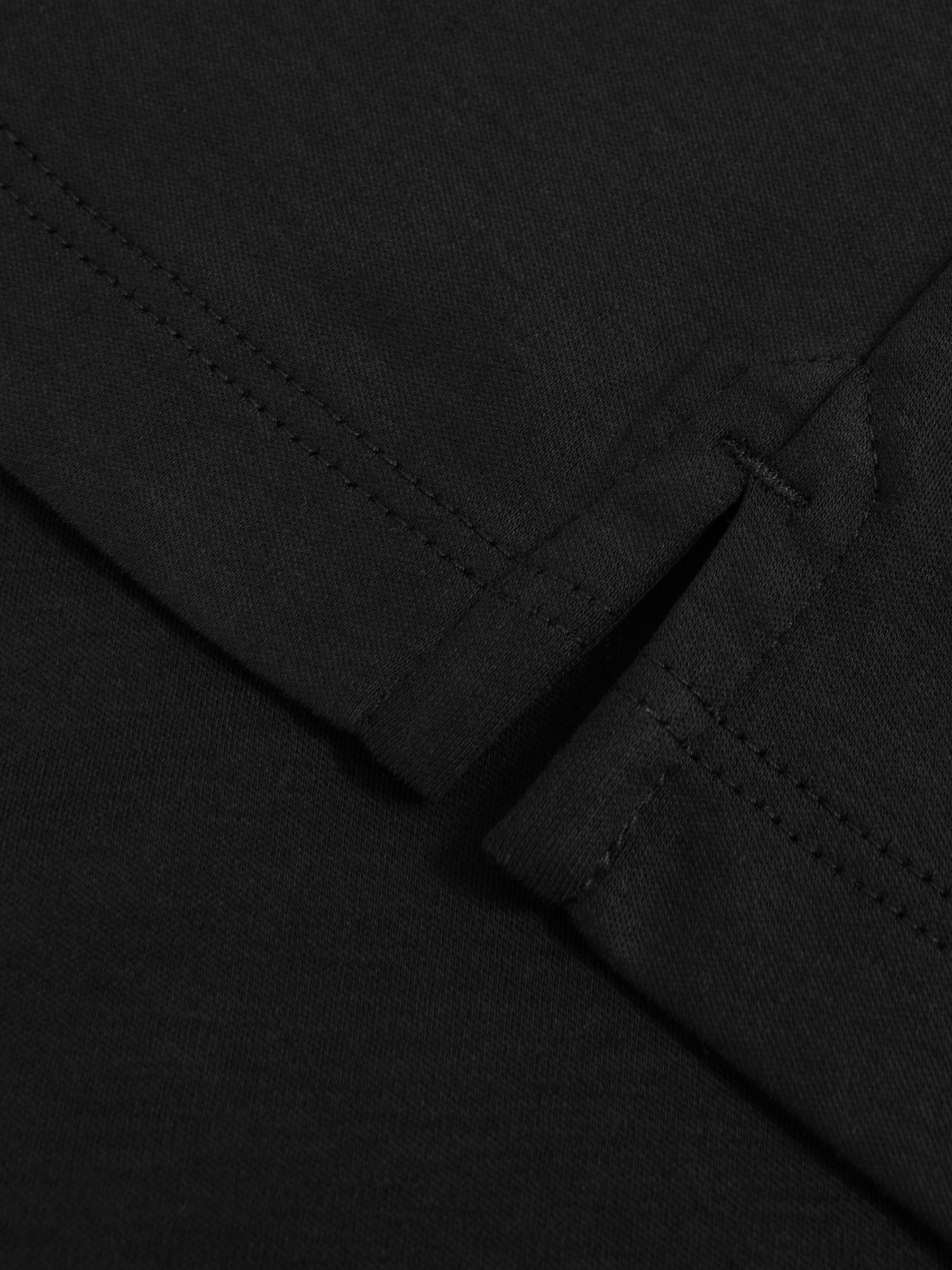 Air-Water Cotton Polo Shirt in Black - Image 6 of 6